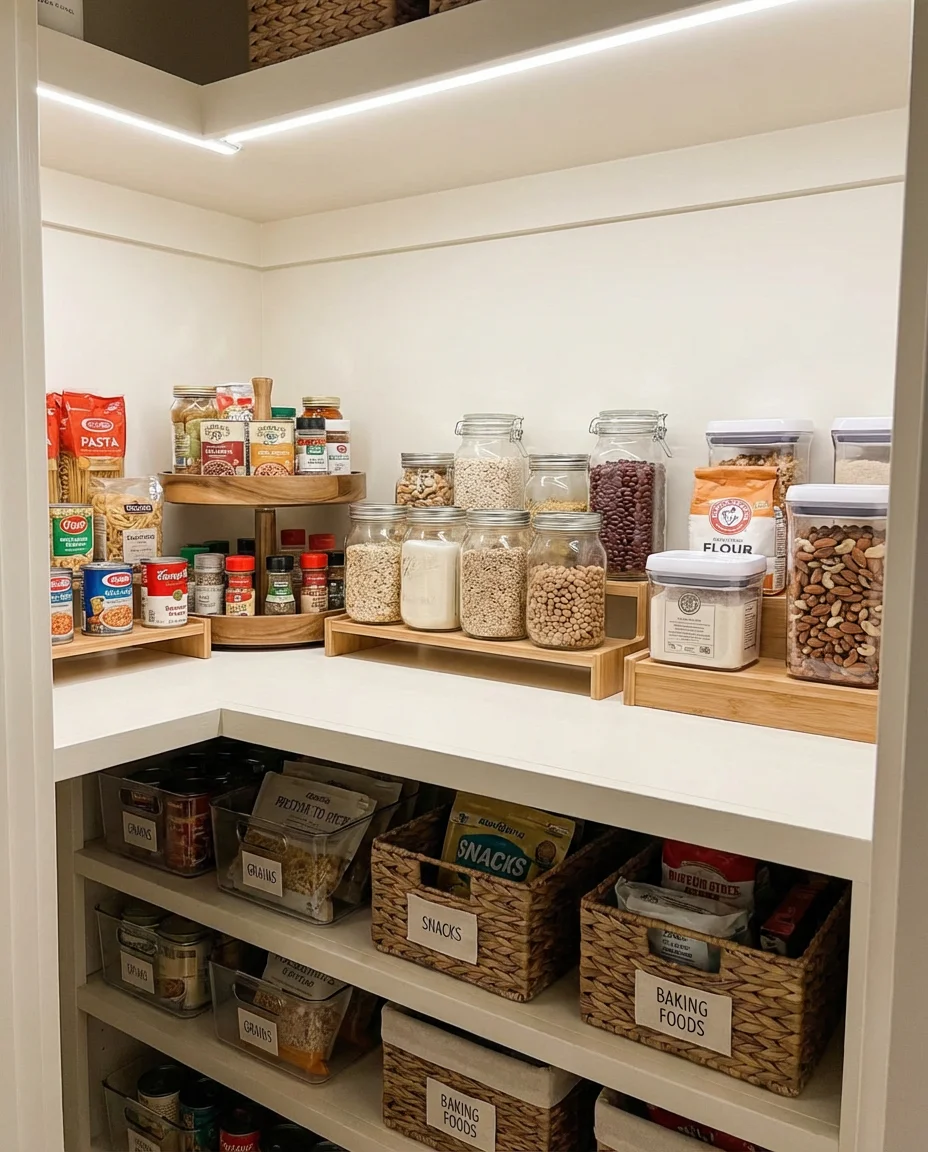 Organization Ideas for Deep Cabinet Shelves 1