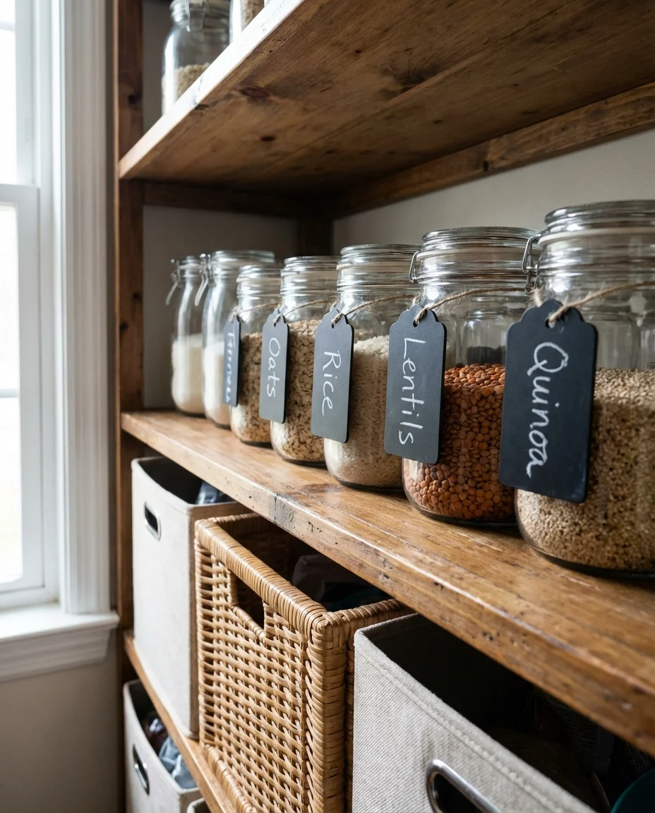 Pantry Cabinet Organization System With Labels 2