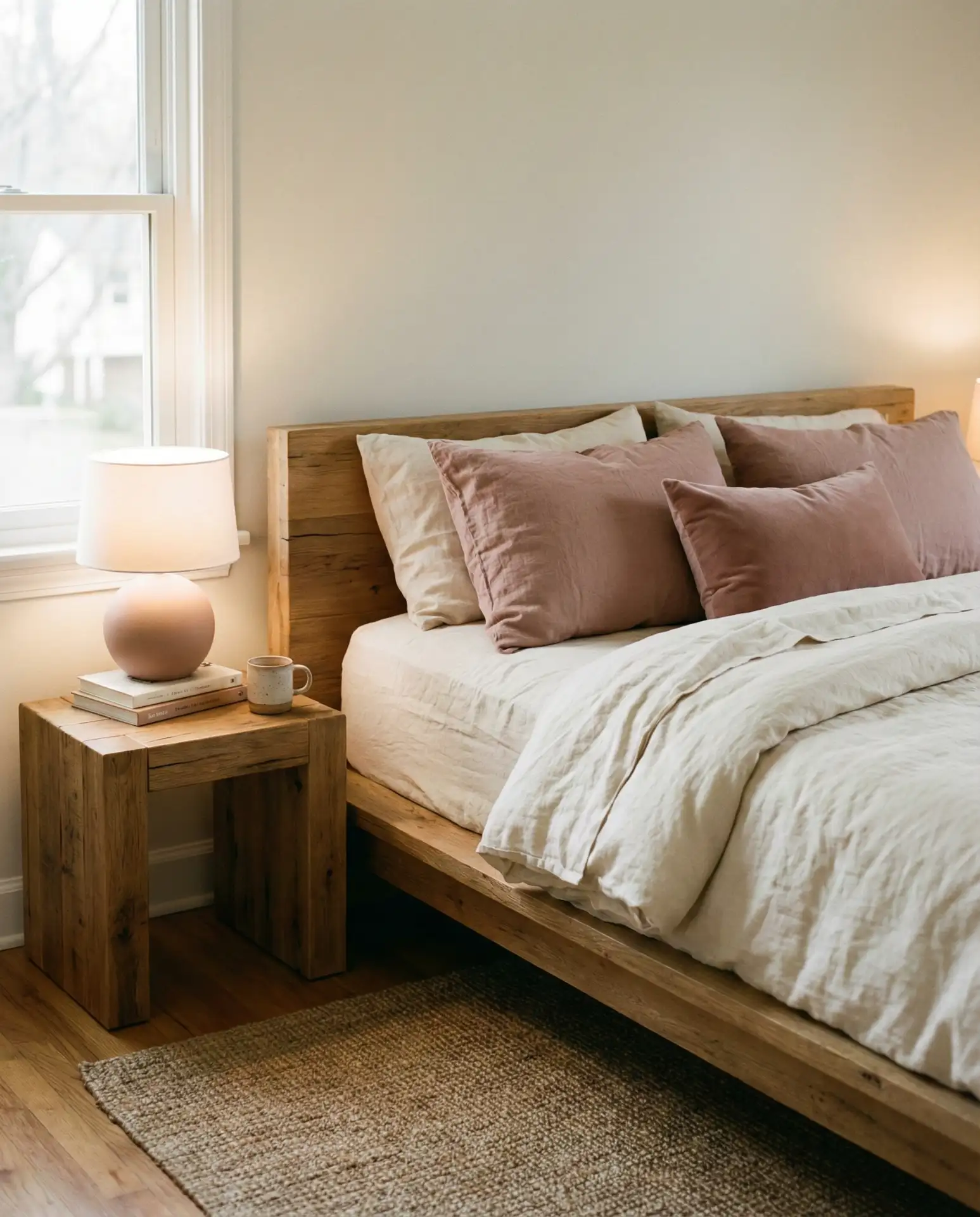 Pink Accents in Modern Rustic Space 2