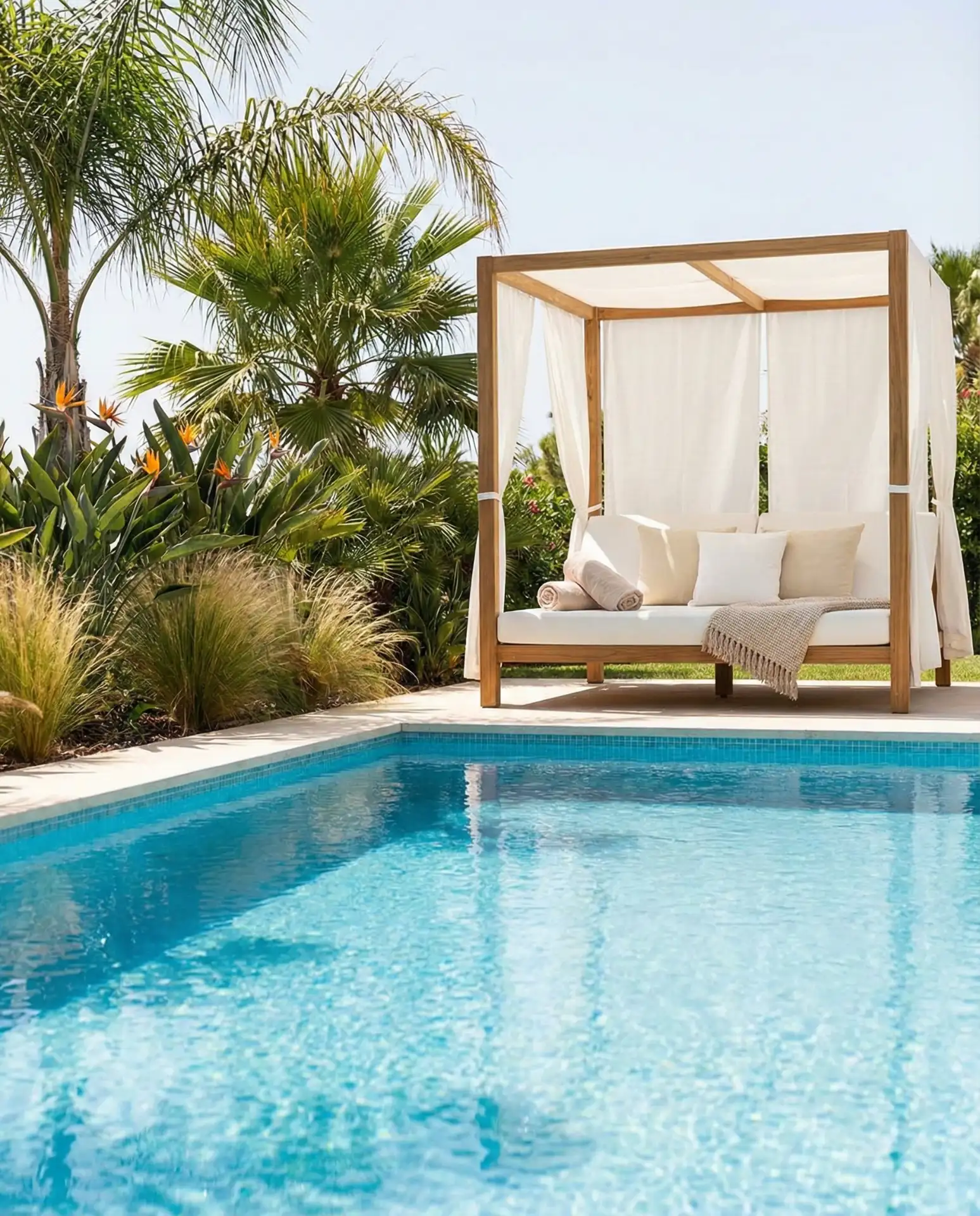Poolside Lounge with Daybed Cabana 1
