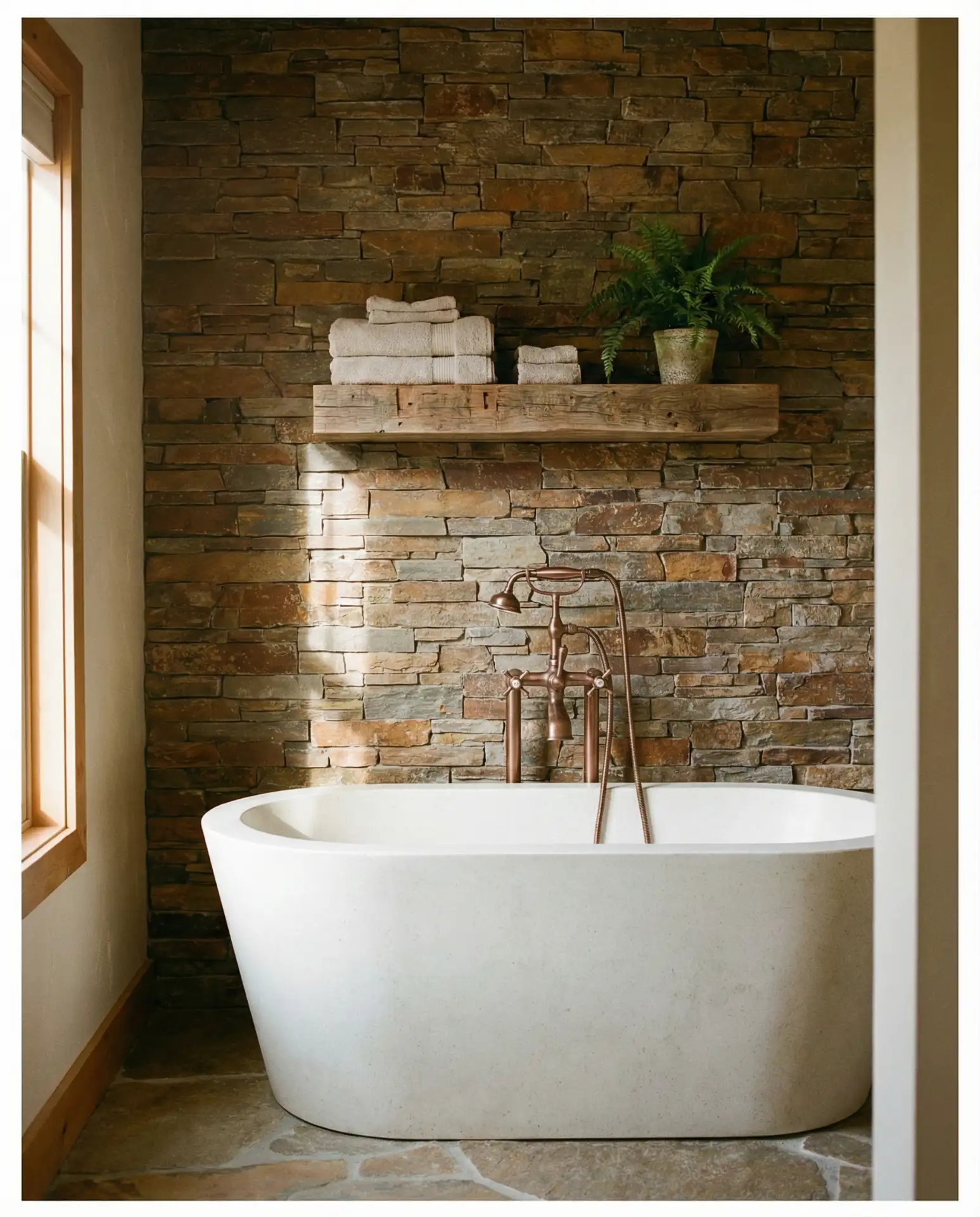 Rustic Bath Tubs with Natural Materials 2