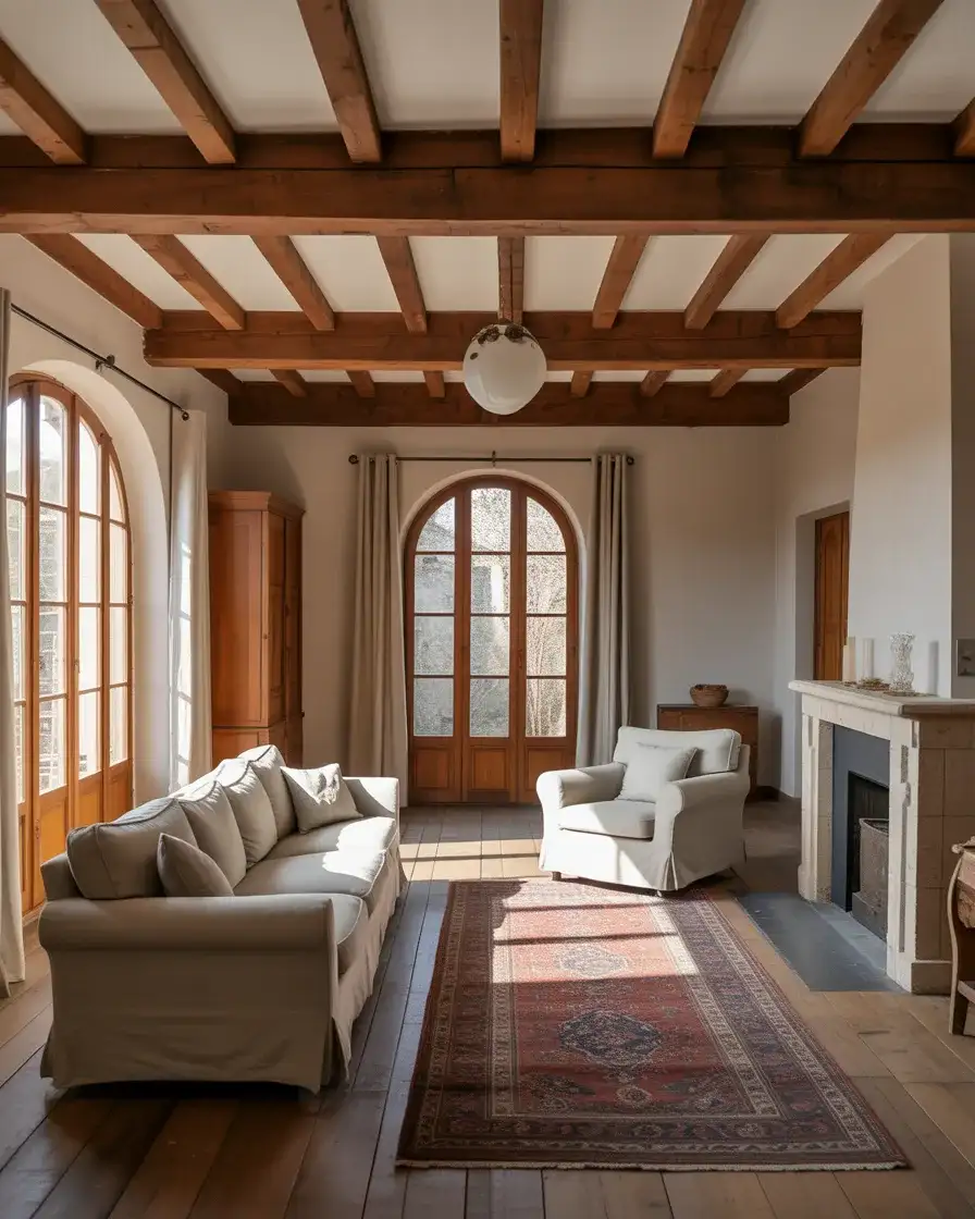 Rustic Beams and Organic Ceiling Texture 1