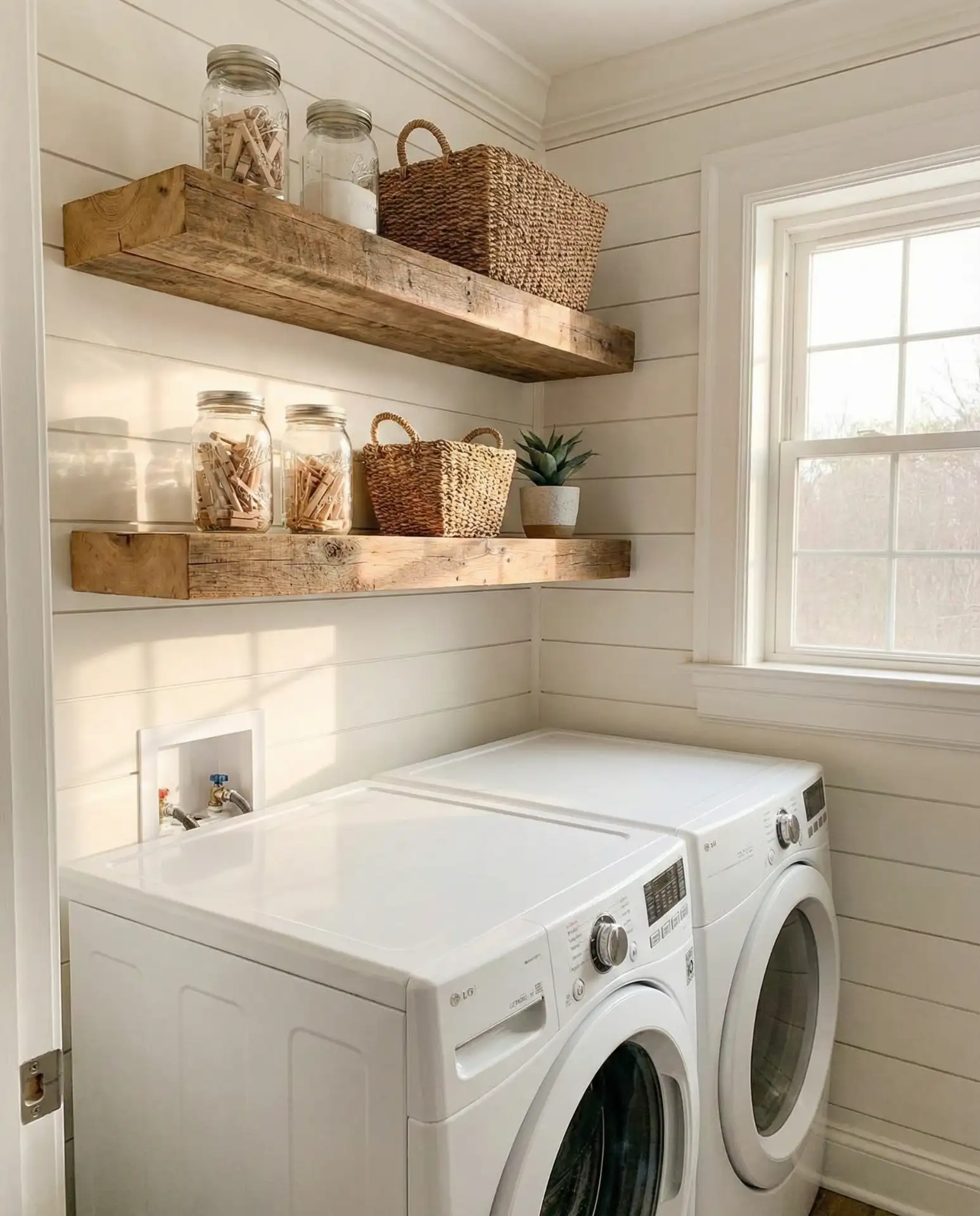 Rustic Open Shelving with Farmhouse Accents 1