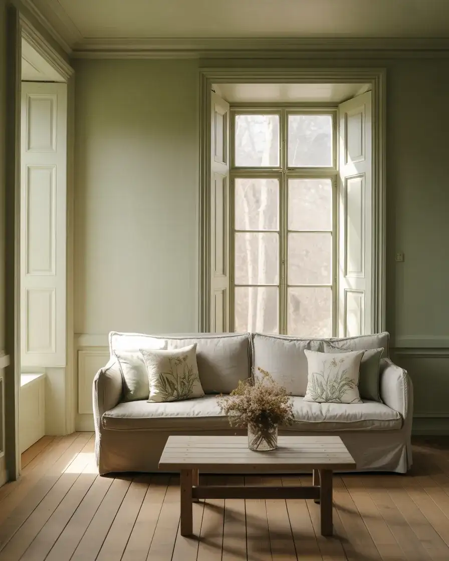 Sage Green Walls with Cream Woodwork 2