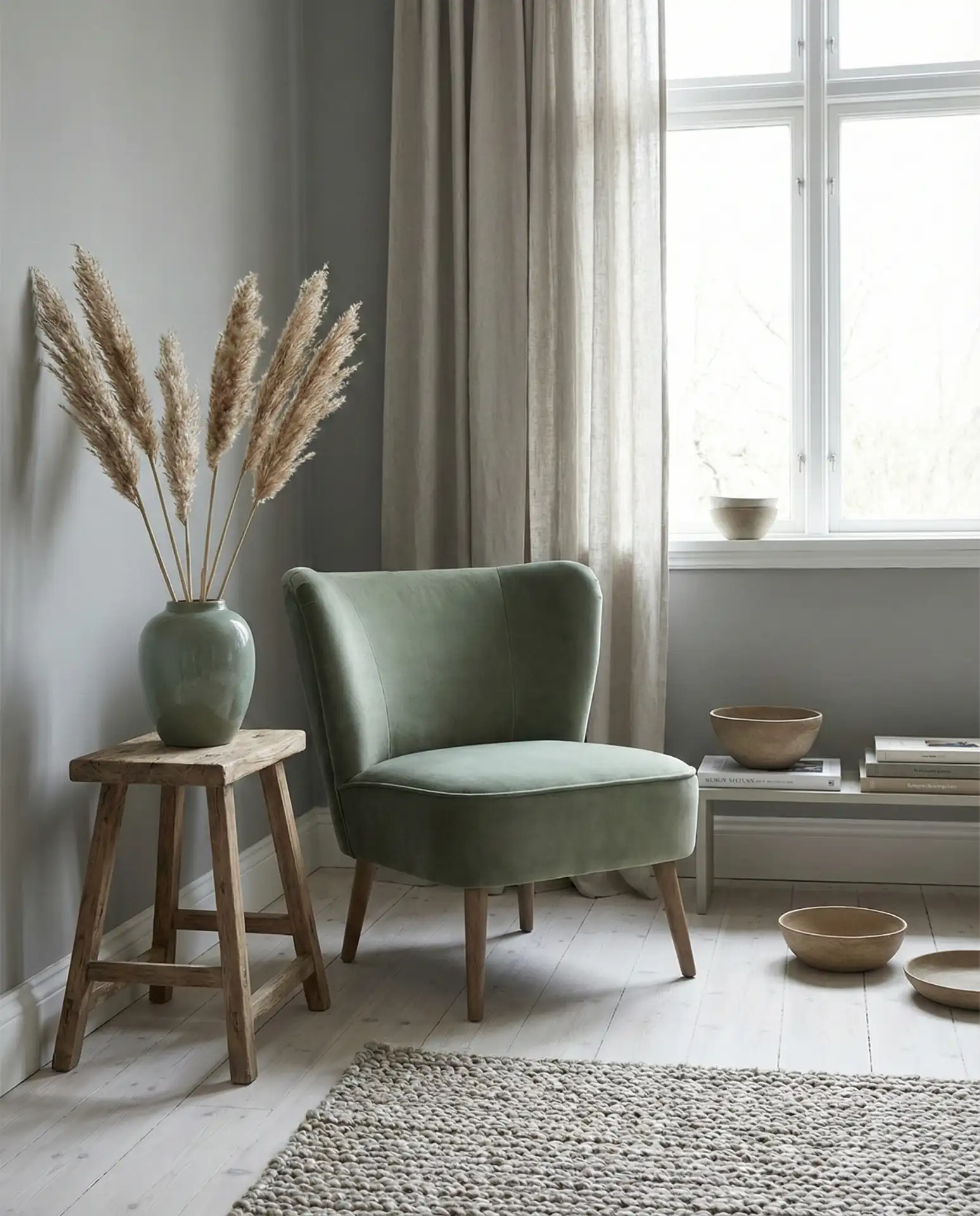 Sage Green and Grey Living Room 2