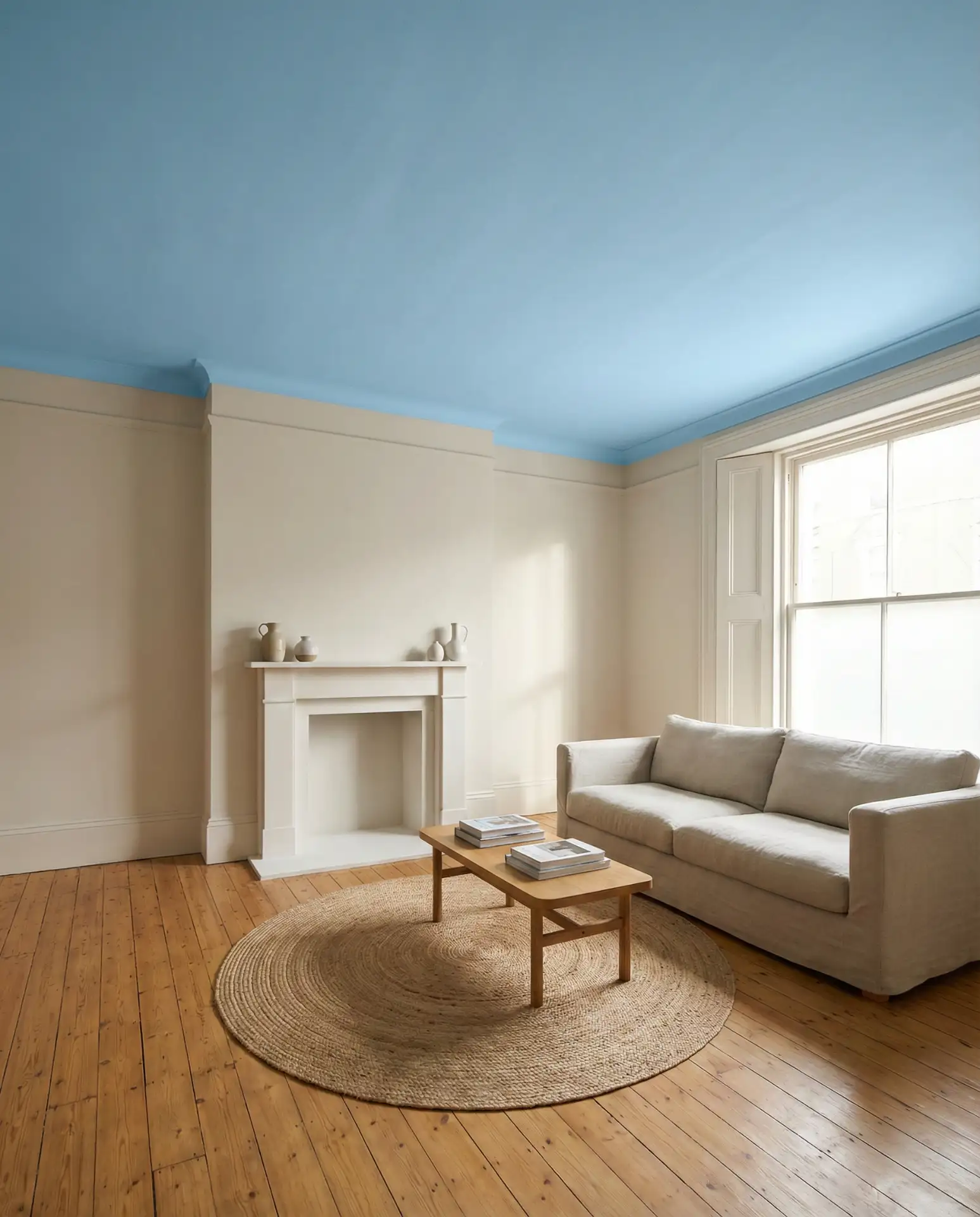 Sky Blue Ceiling for an Unexpected Statement 2