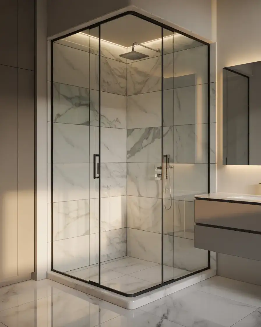 Small Master Bath Walk-In Showers 1