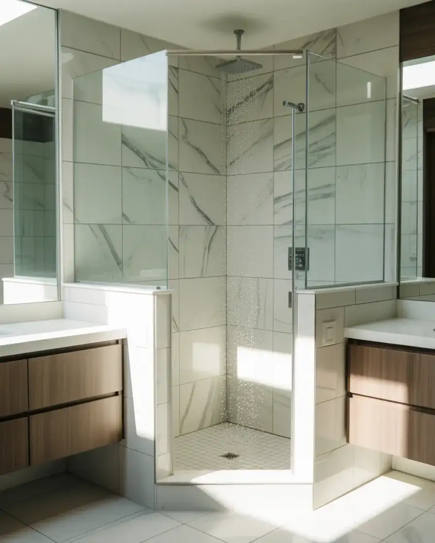 Small Master Bath Walk-In Showers 2