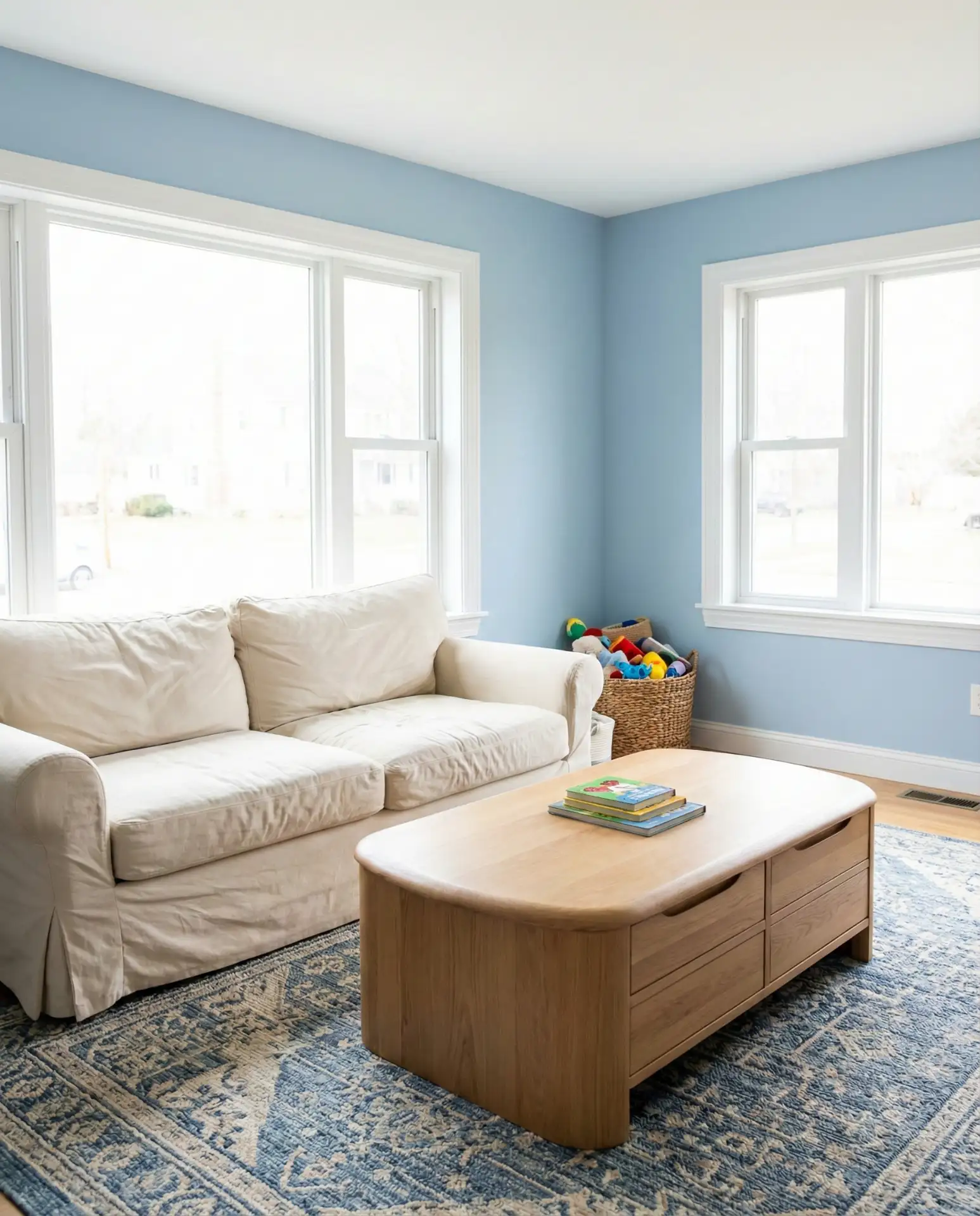 Soft Blue Kids and Family Living Room 2