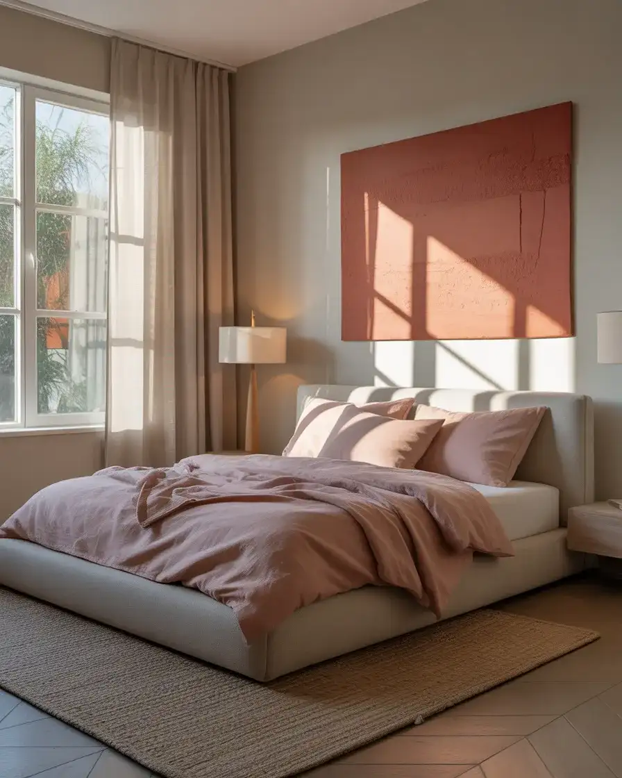 Soft Grey Walls with Blush Pink Accents 2