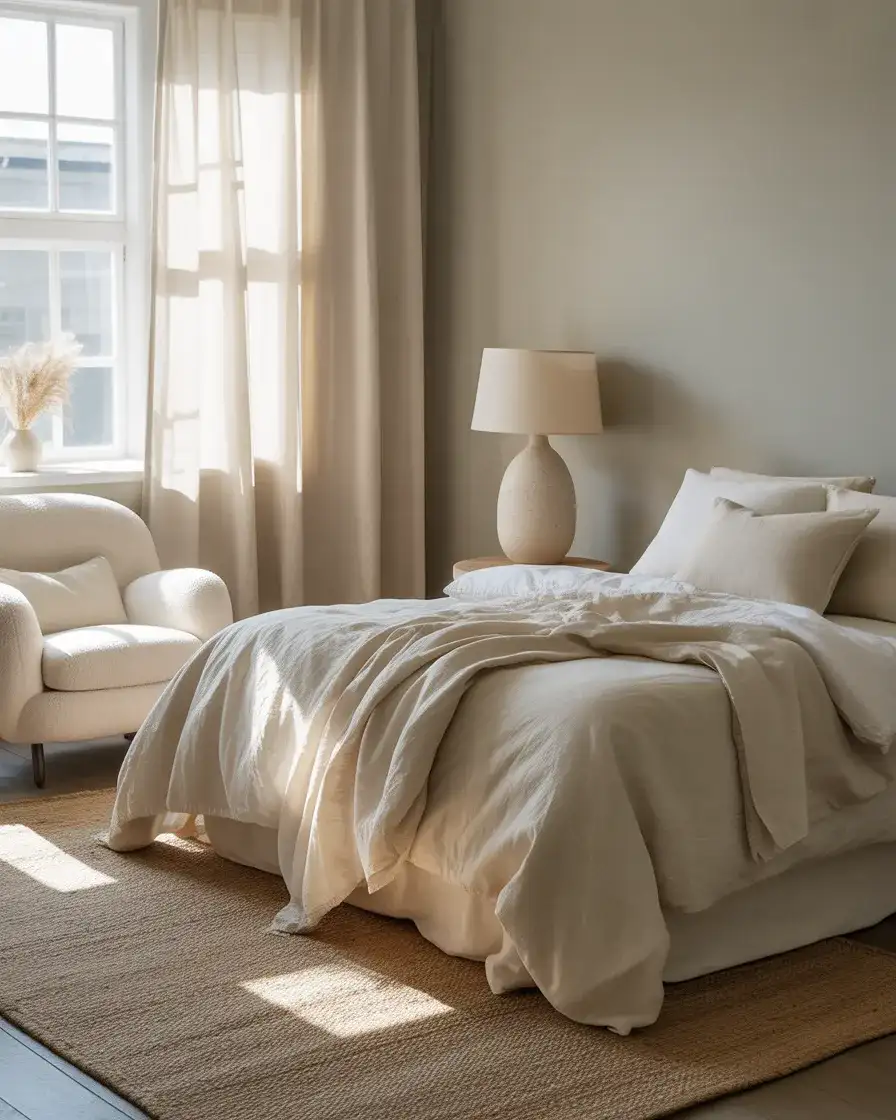Soft Grey and Cream Bedroom for Effortless Calm 2