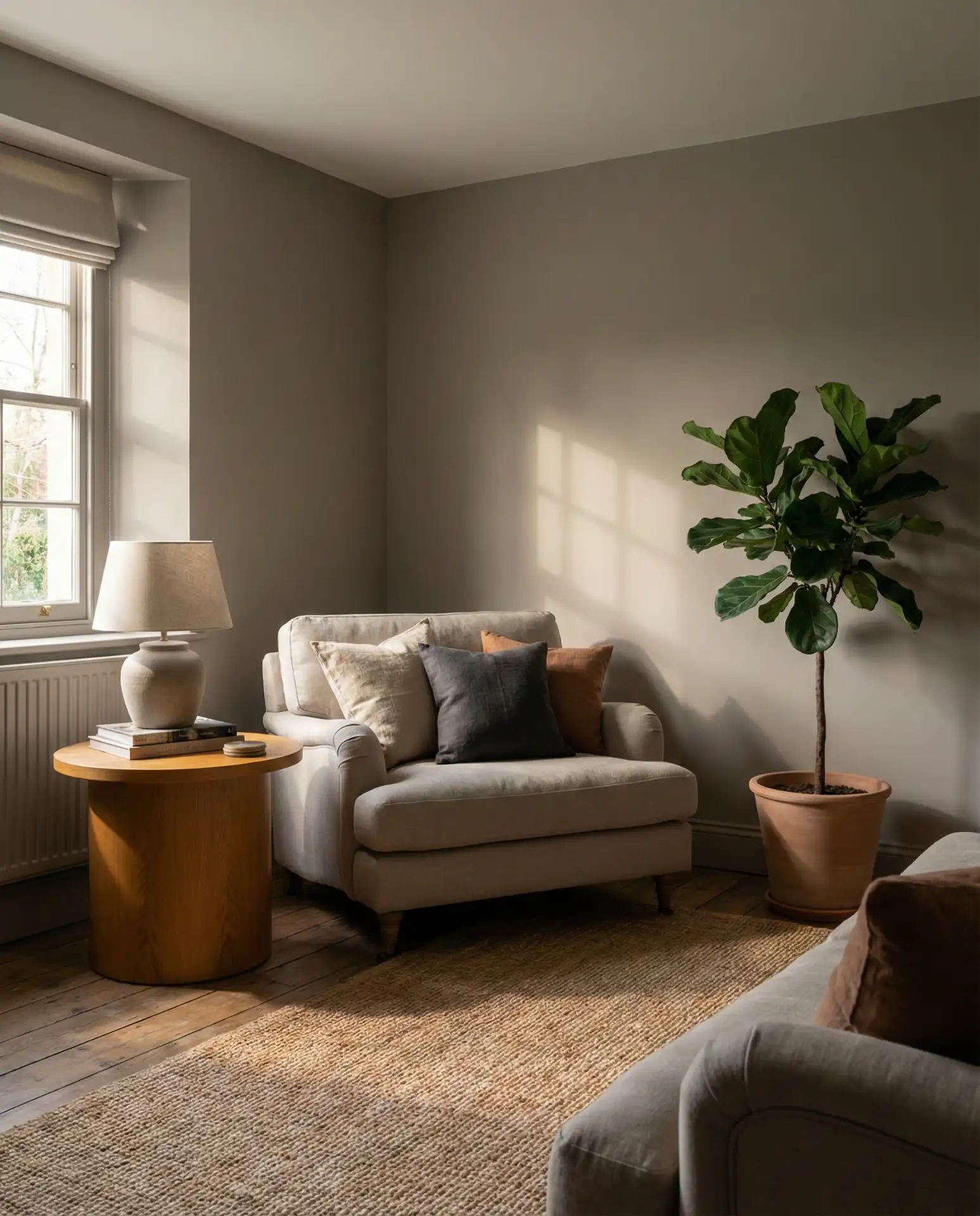 Soft Grey with Natural Wood Accents 2