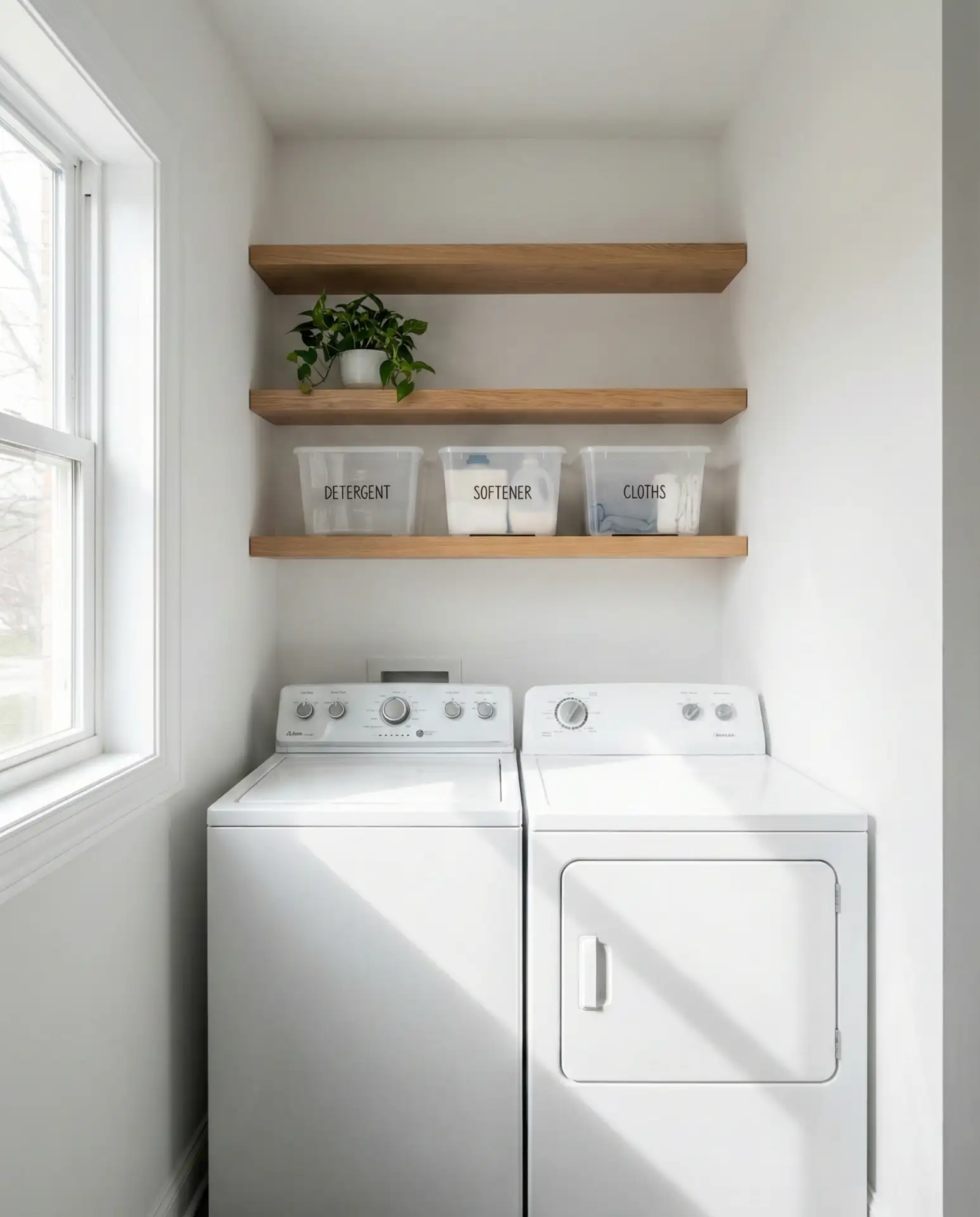 Stackable Storage with Clear Bins and Labels 1