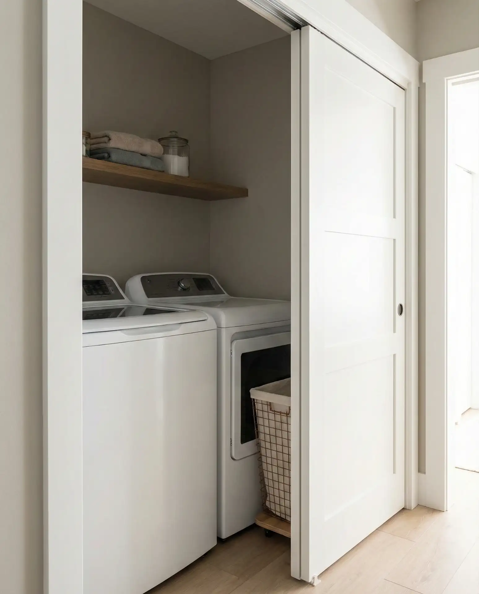 Stacked Washer Dryer with Pull-Out Hamper 2