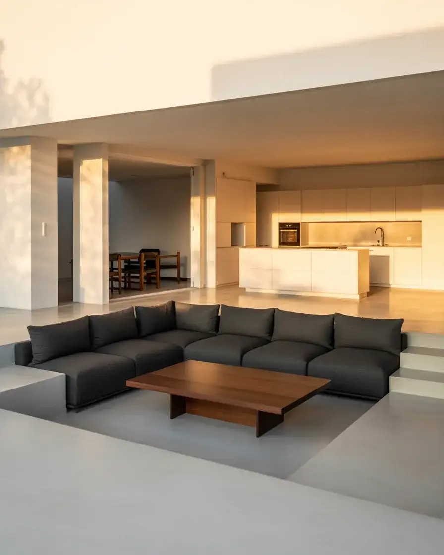 Sunken Seating Pit in Open-Concept Layouts 2