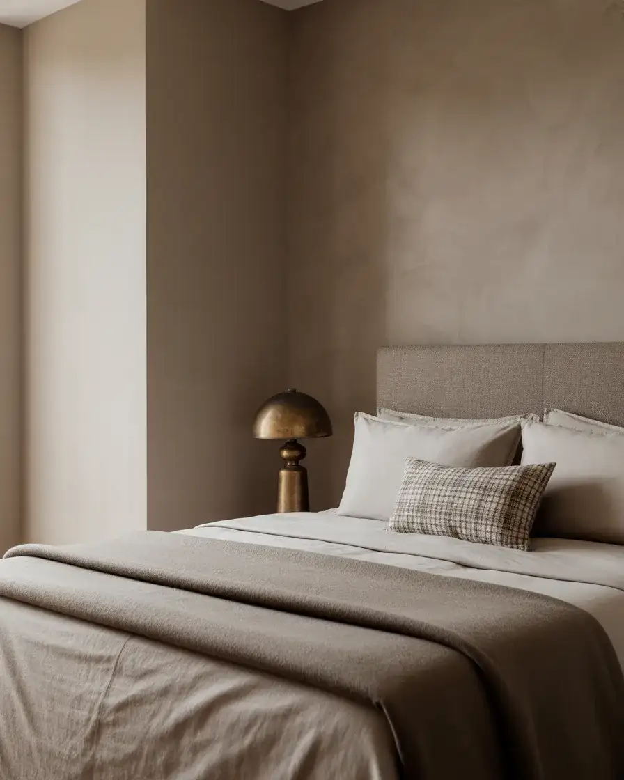 Taupe and Grey Bedroom with Understated Luxury 1
