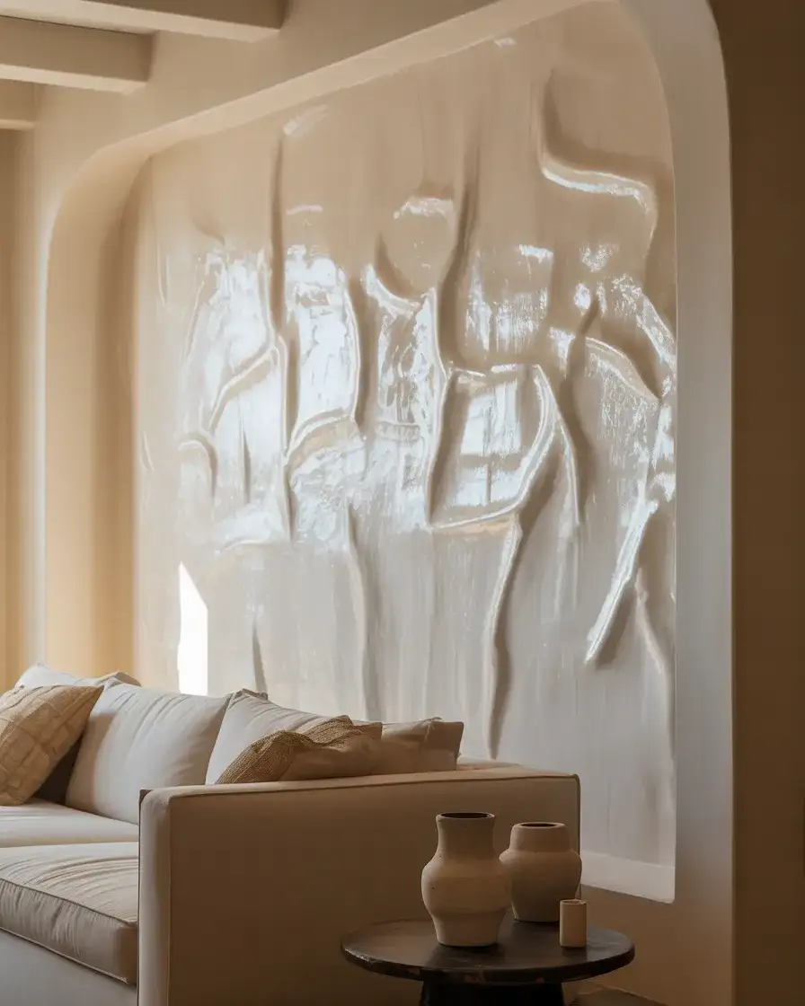 Textured Plaster Accent Wall 2