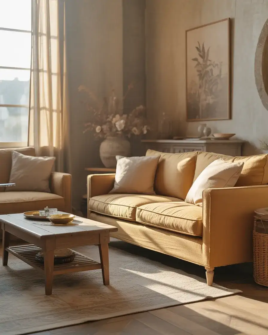 The Warm Honey Linen Sofa Moment 2