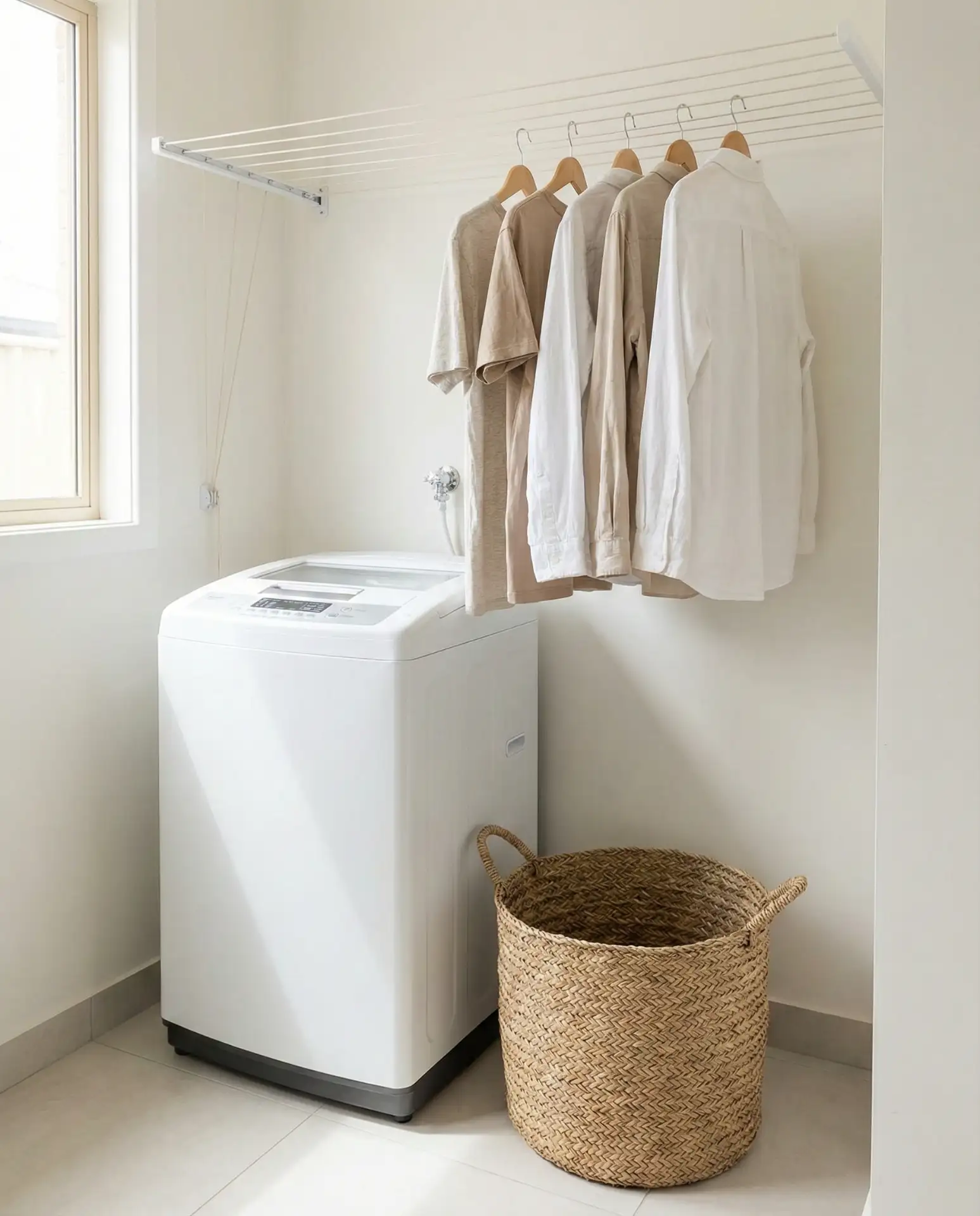 Top Load Washer with Overhead Drying Rod 2