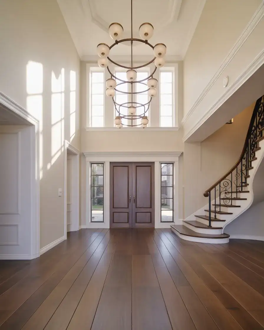 Two-Story Grand Foyer with Dramatic Lighting 2