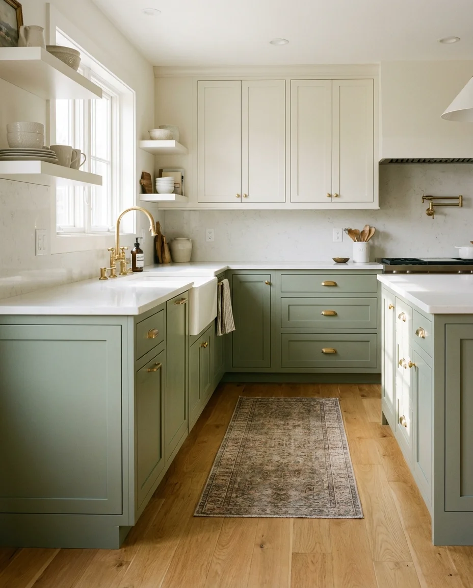 Two-Tone Cabinet Color Ideas That Elevate the Whole Space 1