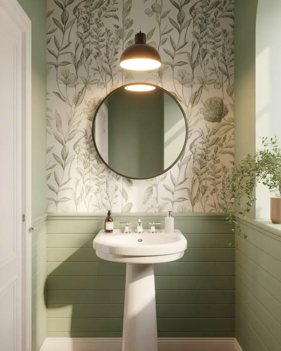 Use Peel-and-Stick-Wallpaper in a Bathroom Refresh 1