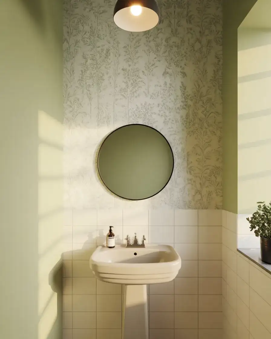 Use Peel-and-Stick-Wallpaper in a Bathroom Refresh 2