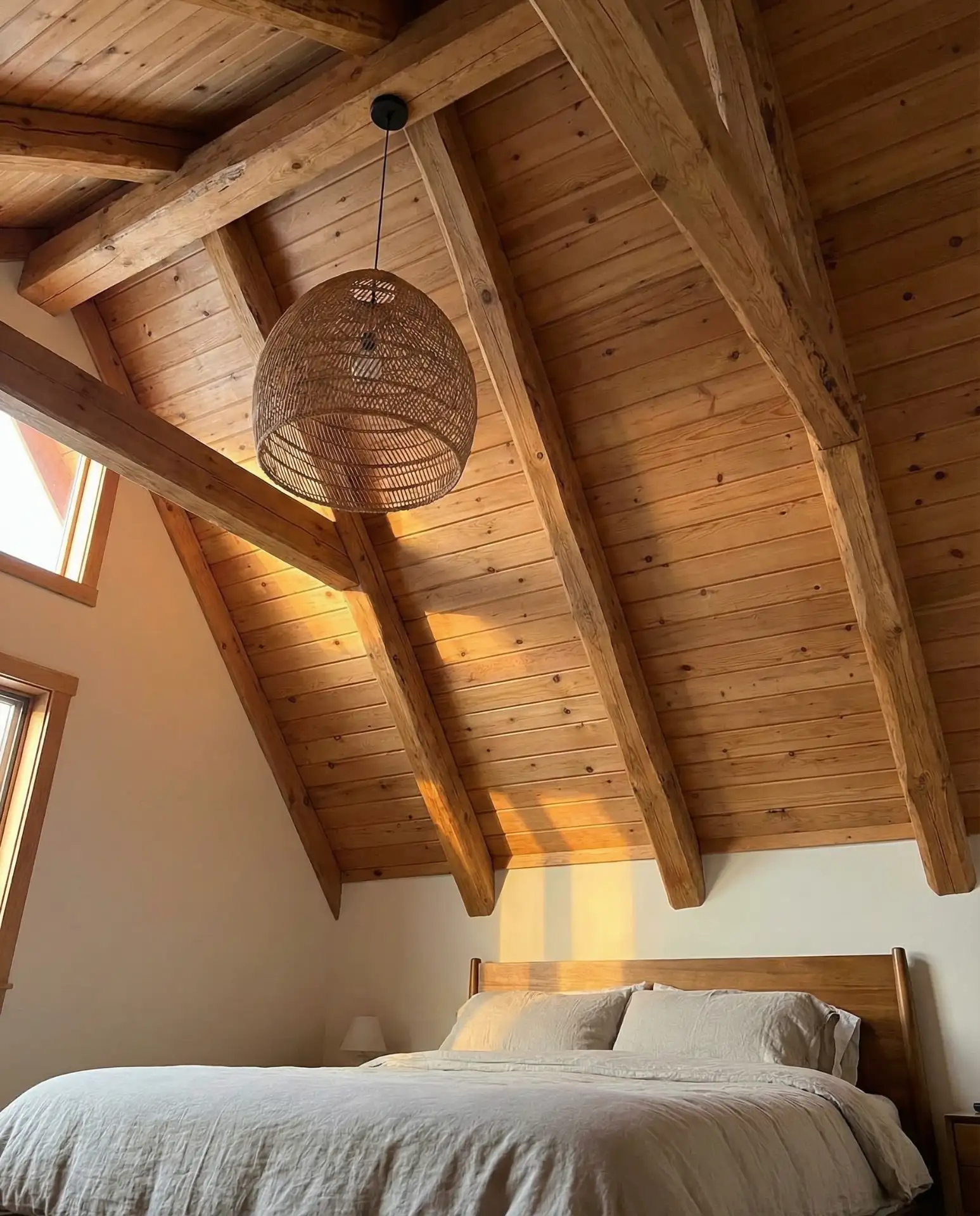 Vaulted Ceiling with Exposed Rafters 2