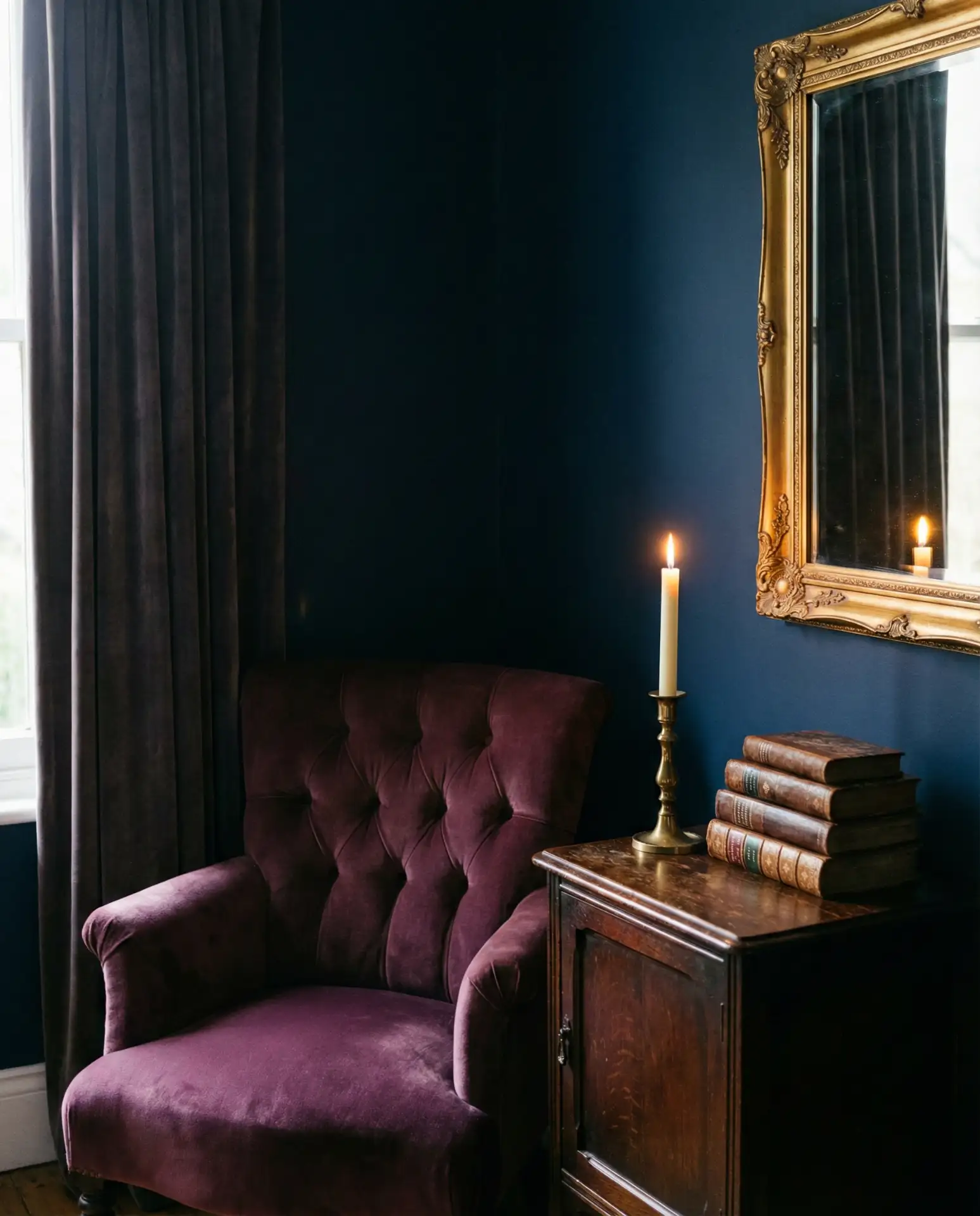 Victorian Dark Walls and Jewel Tone Accents 1