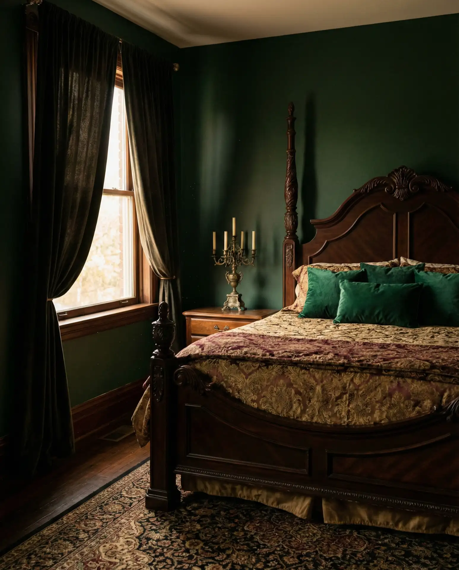 Victorian Dark Walls and Jewel Tone Accents 2