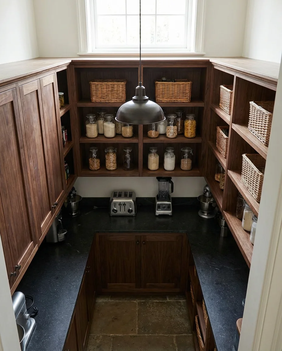 Walk-In Pantry With Built-In Cabinet System 2