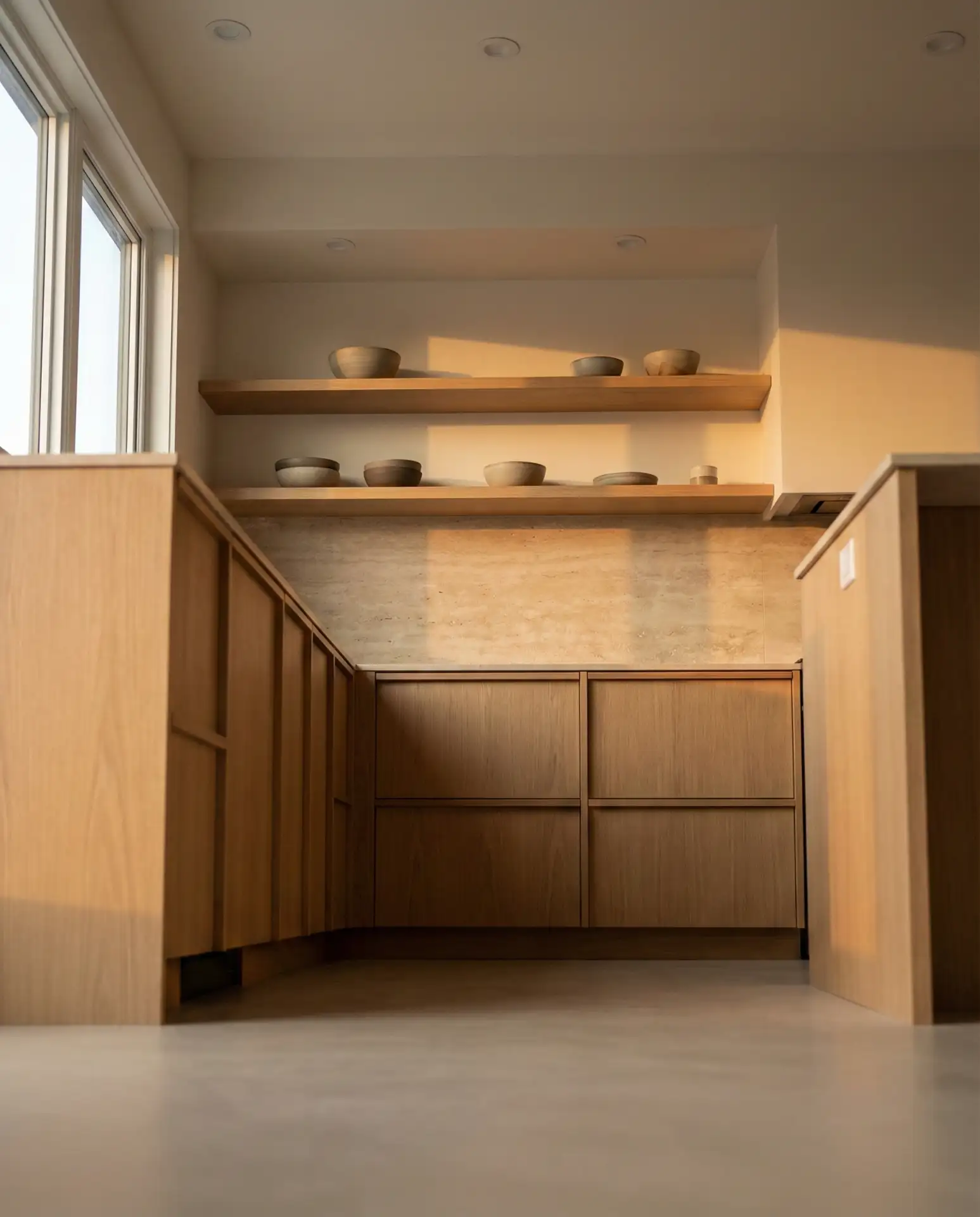 Warm Minimal Kitchens with Natural Wood Tones 1