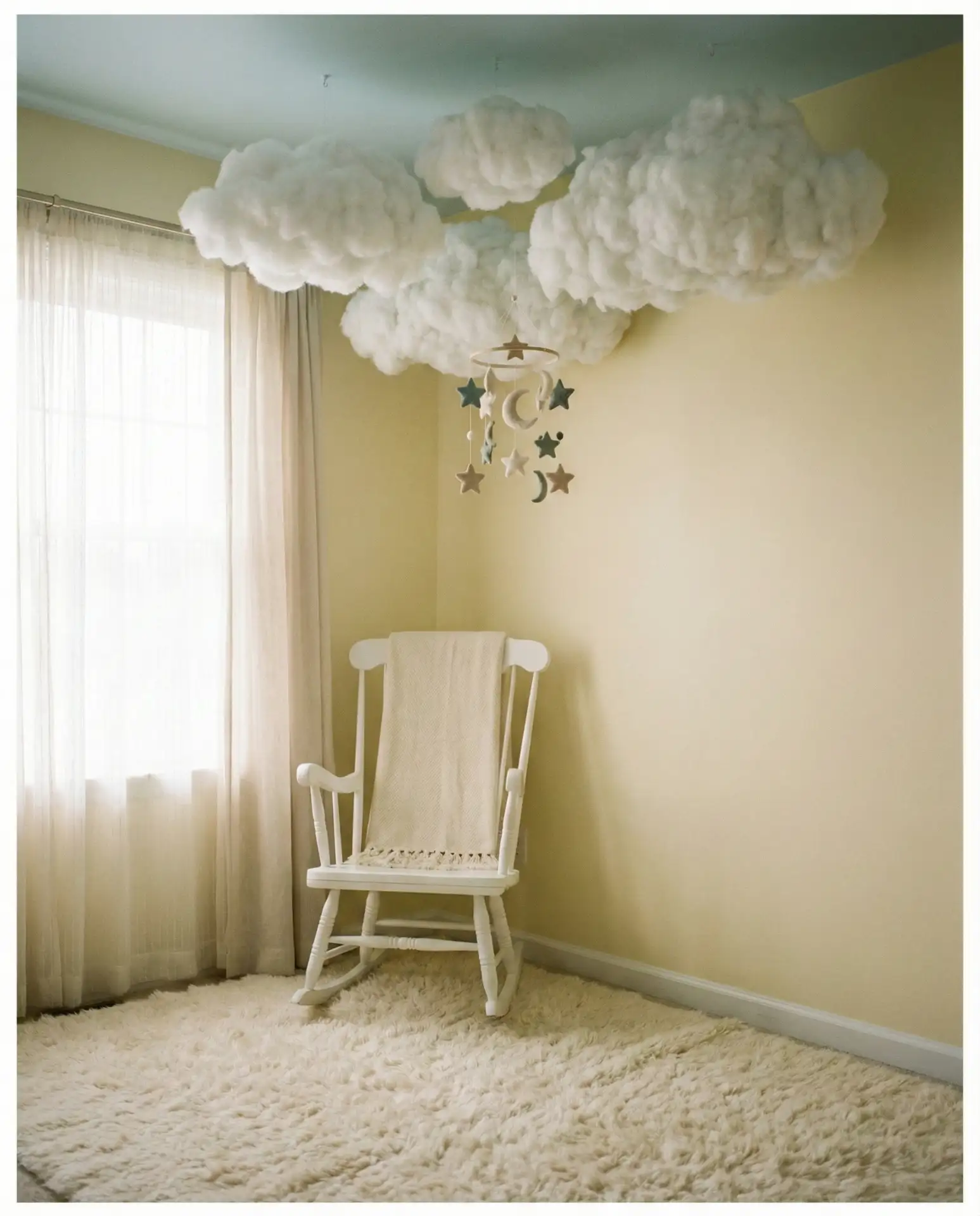 Whimsical Cloud and Star Ceiling 2
