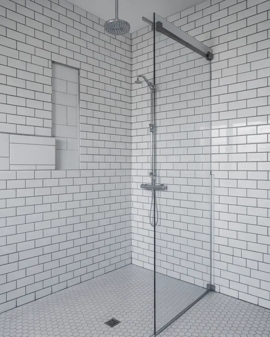 White Subway Tile Classic Showers 2