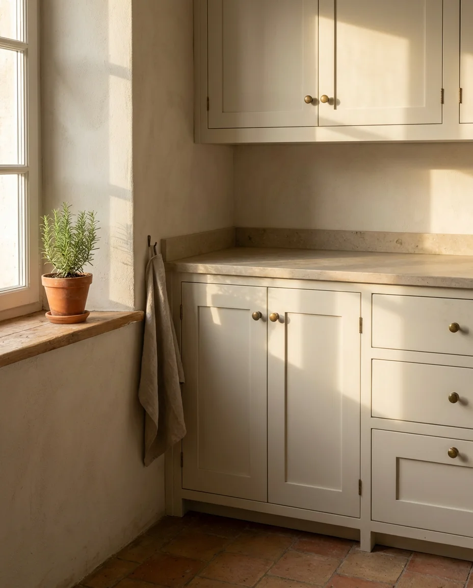 White and Beige Kitchen 2