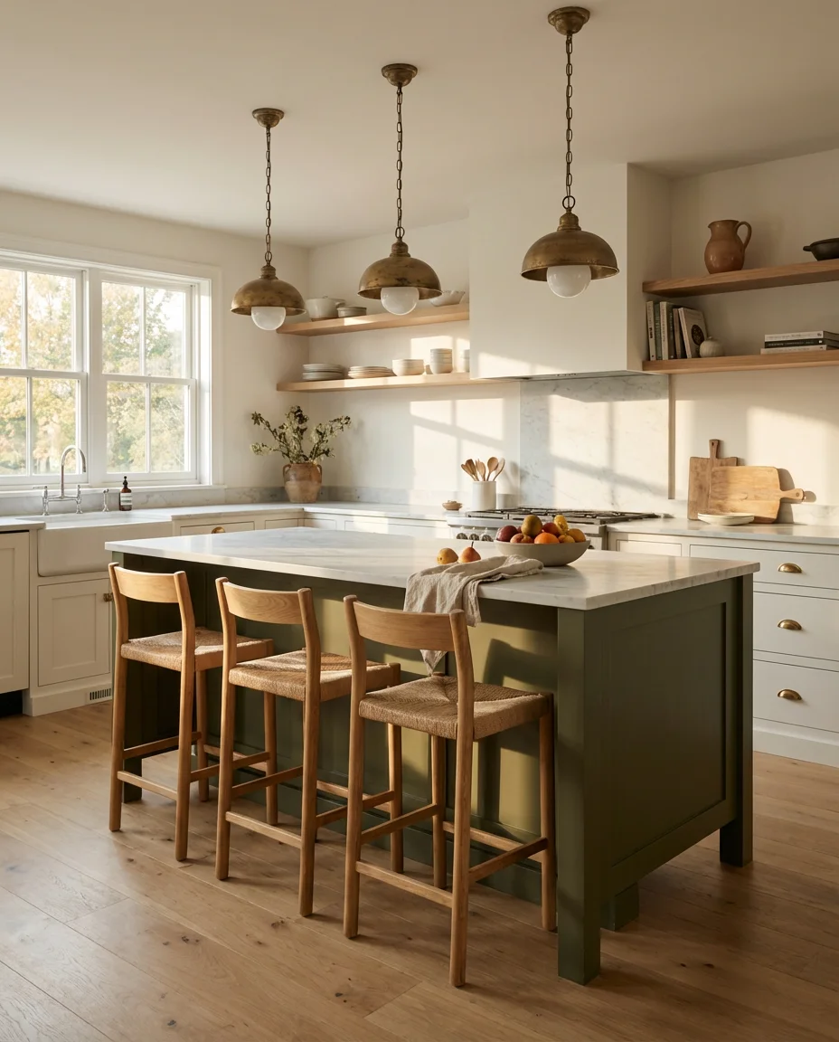 White and Green Kitchen 2