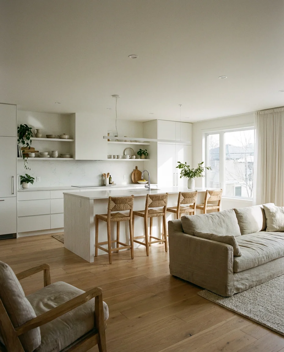 White and Wood Kitchen Island 2