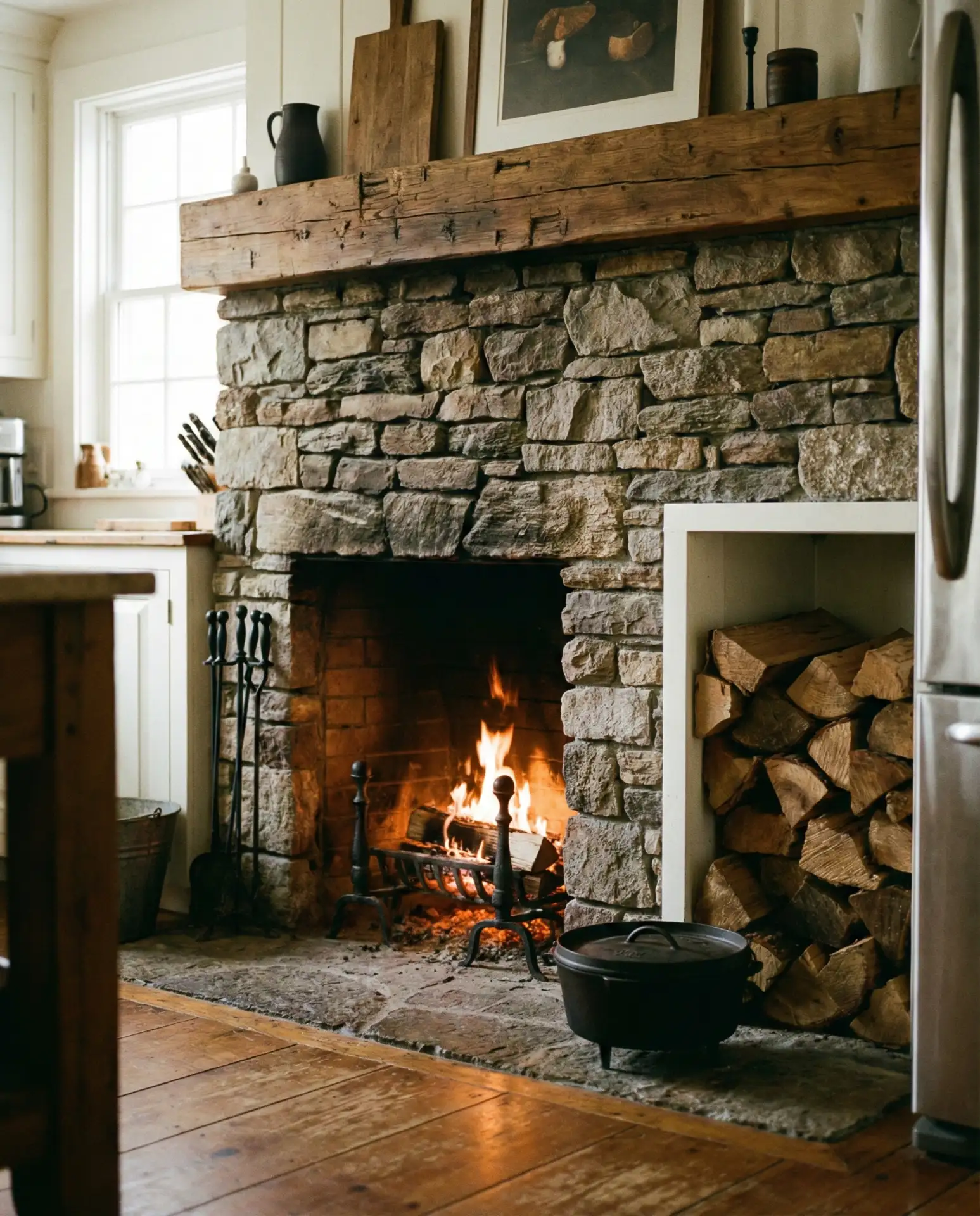 Wood-Burning or Display Fireplace 2