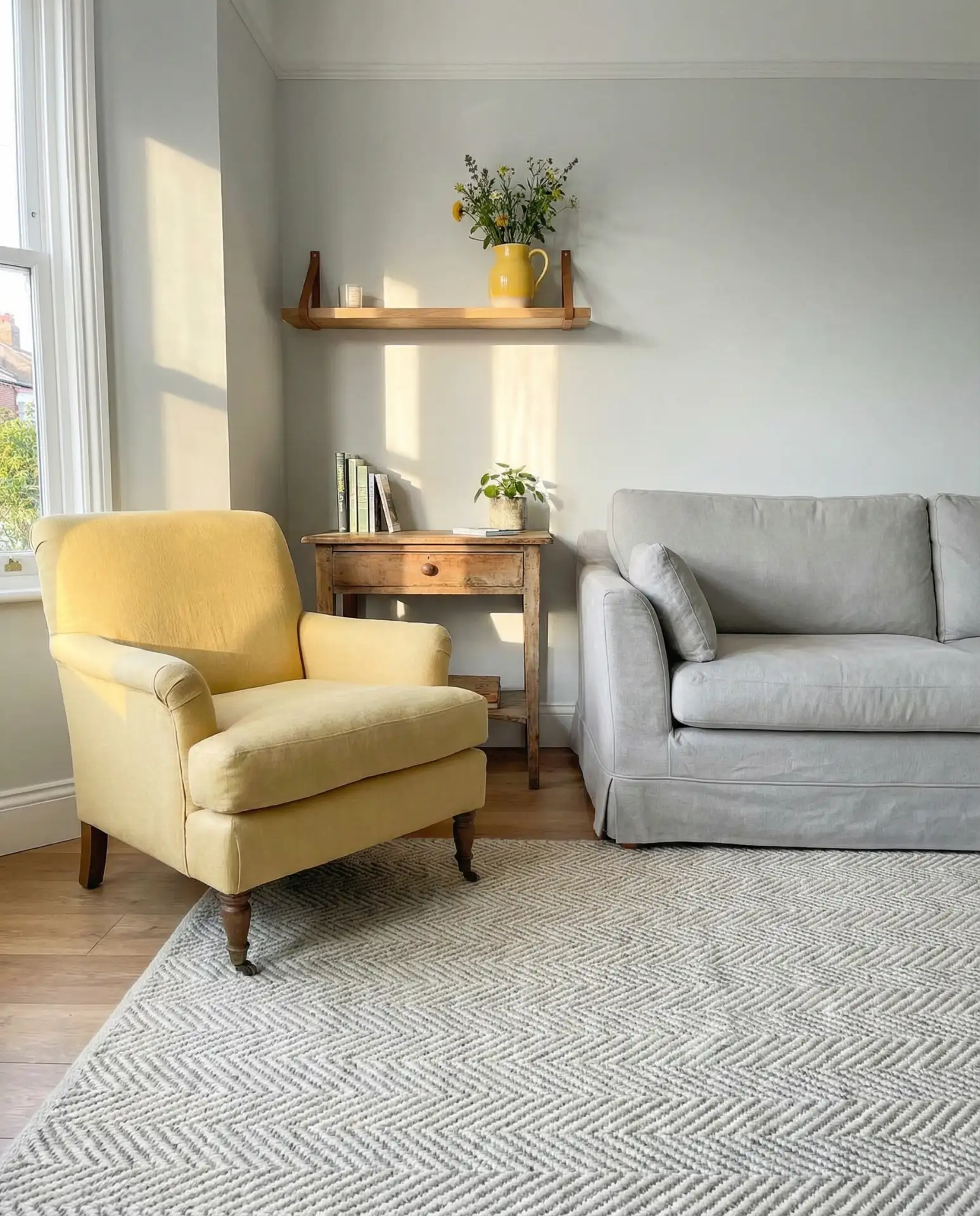 Yellow and Grey Living Room 1