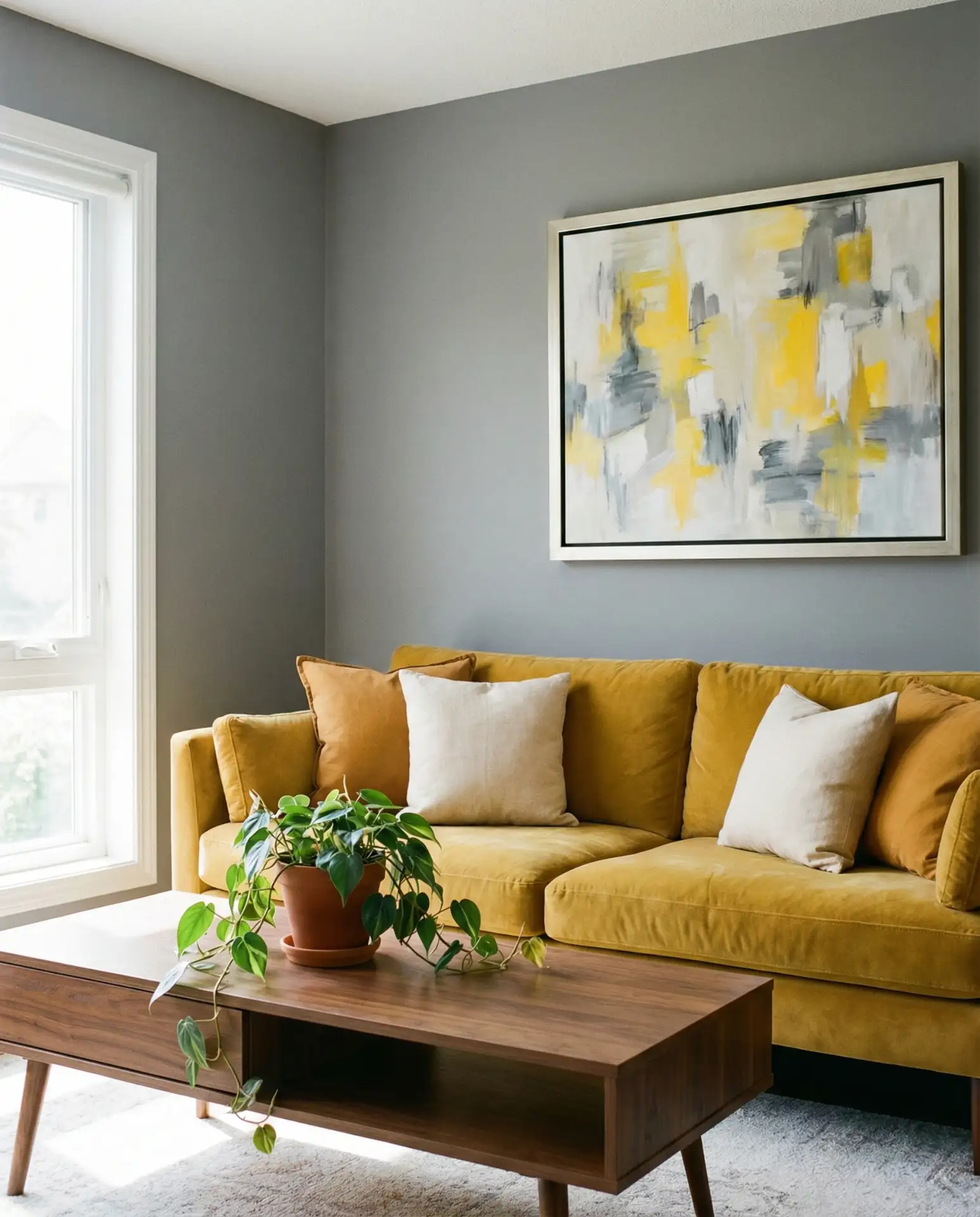Yellow and Grey Living Room 2