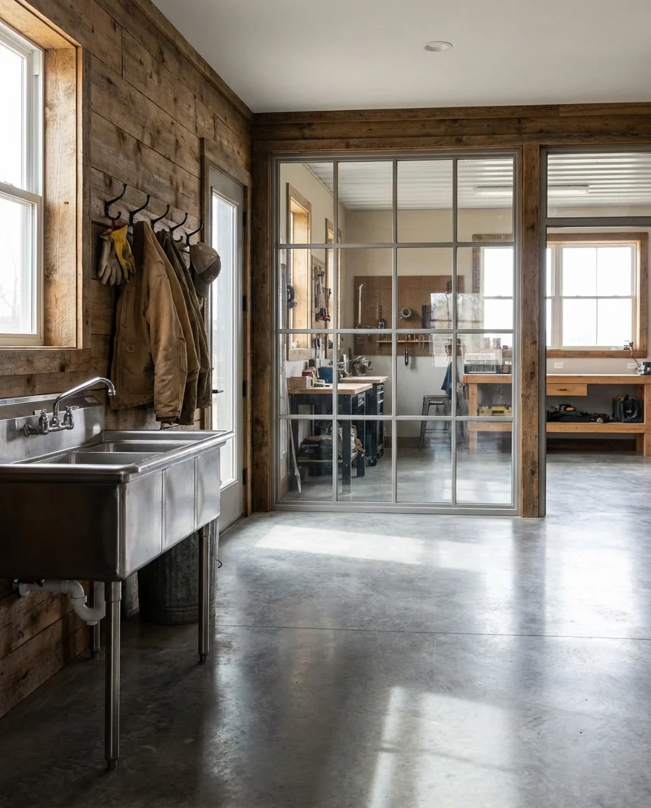 3-Bedroom Floor Plan With Attached Shop 2