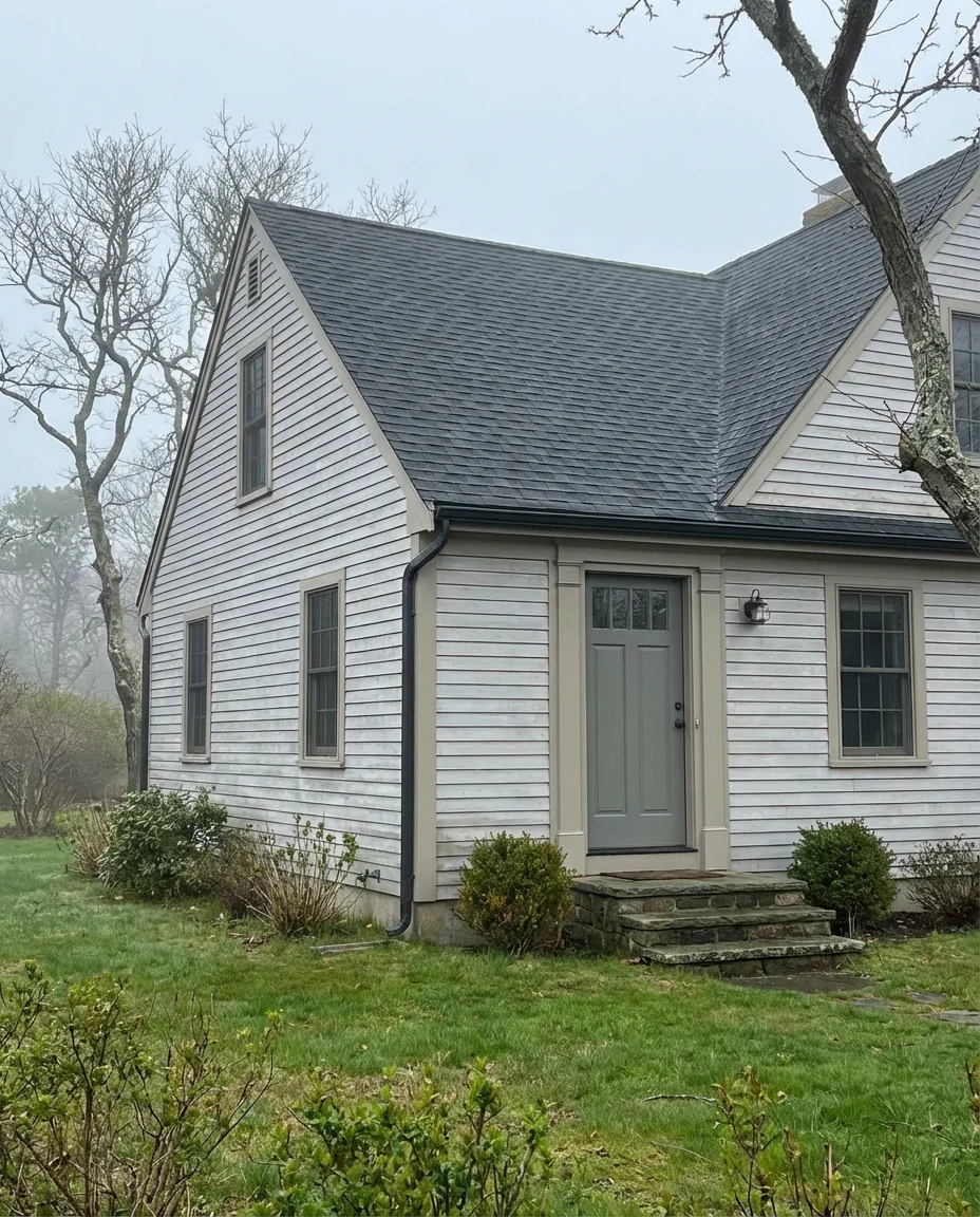 All-Grey Coastal Palette With Dark Roof 1