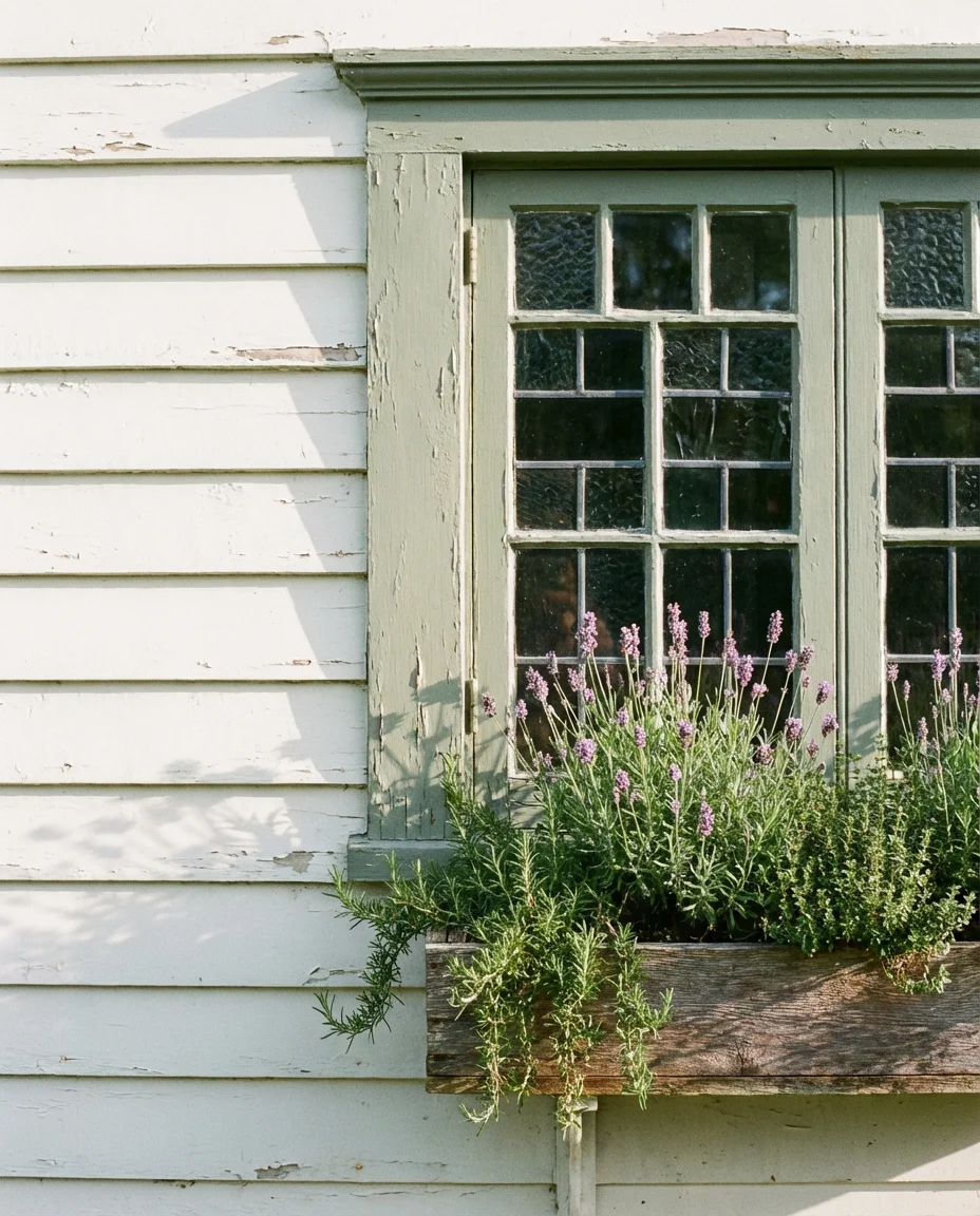 Antique White With Sage Green Trim 2