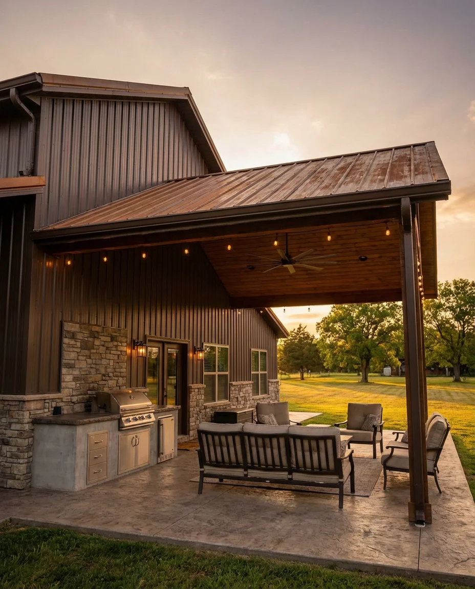 Barndominium With Covered Outdoor Entertainment Area 1