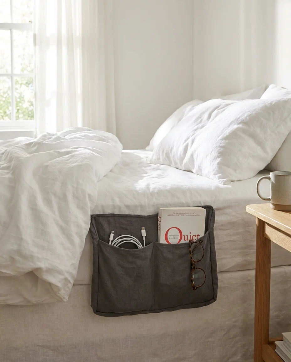 Bedside Storage Without a Nightstand 2