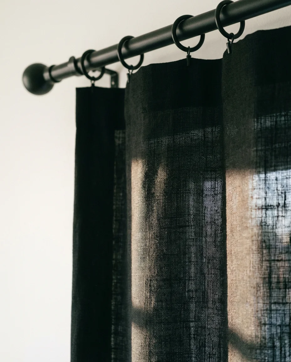 Black Curtains for a Bold Aesthetic Statement 2