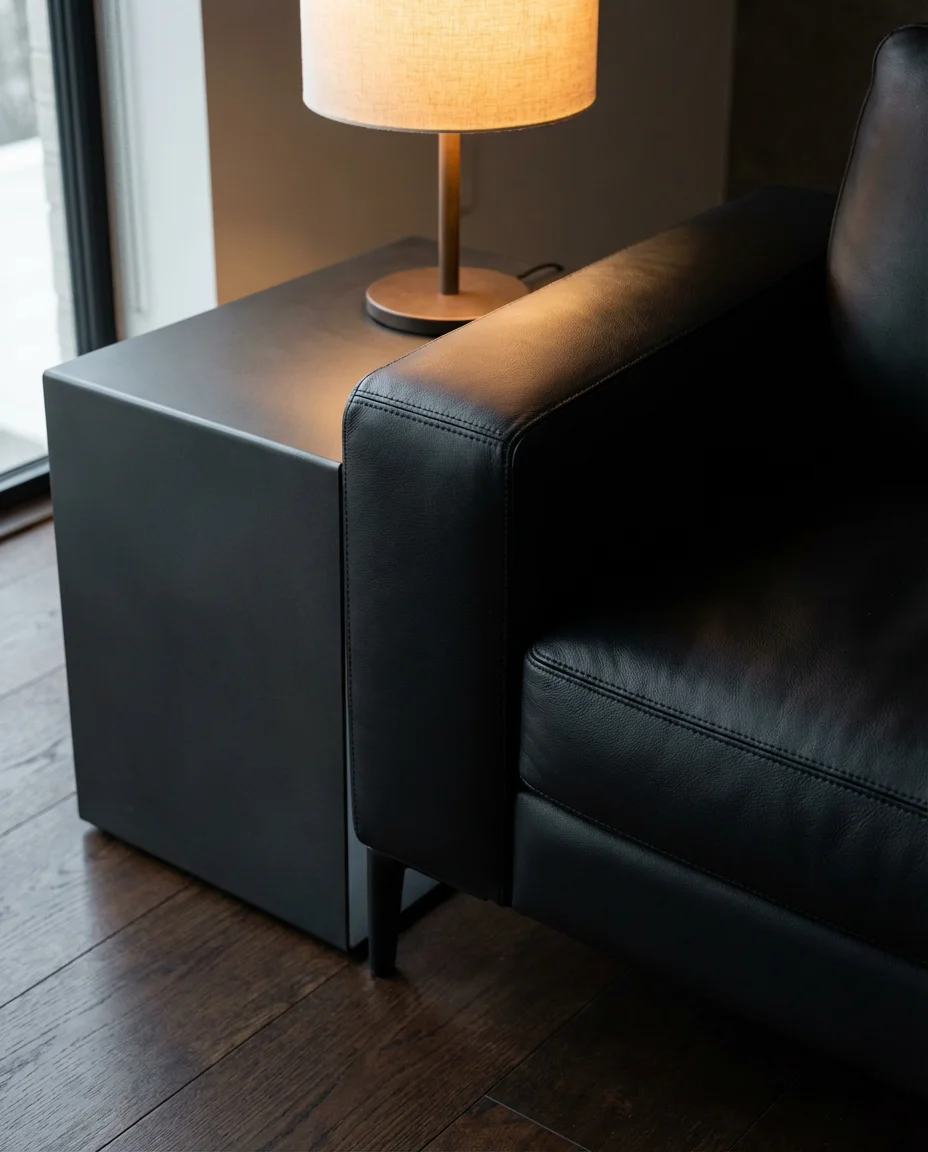 Black Leather Sectional for a Bold Urban Look 2