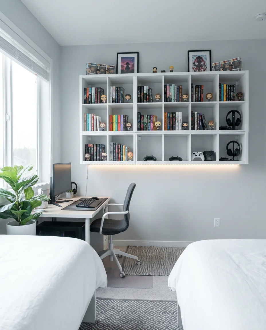 Bloxburg-Inspired Gaming Room Bookshelf 1