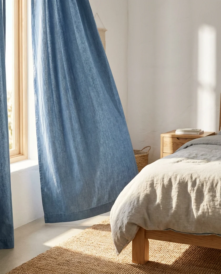 Blue Curtains to Anchor a Coastal Bedroom 2