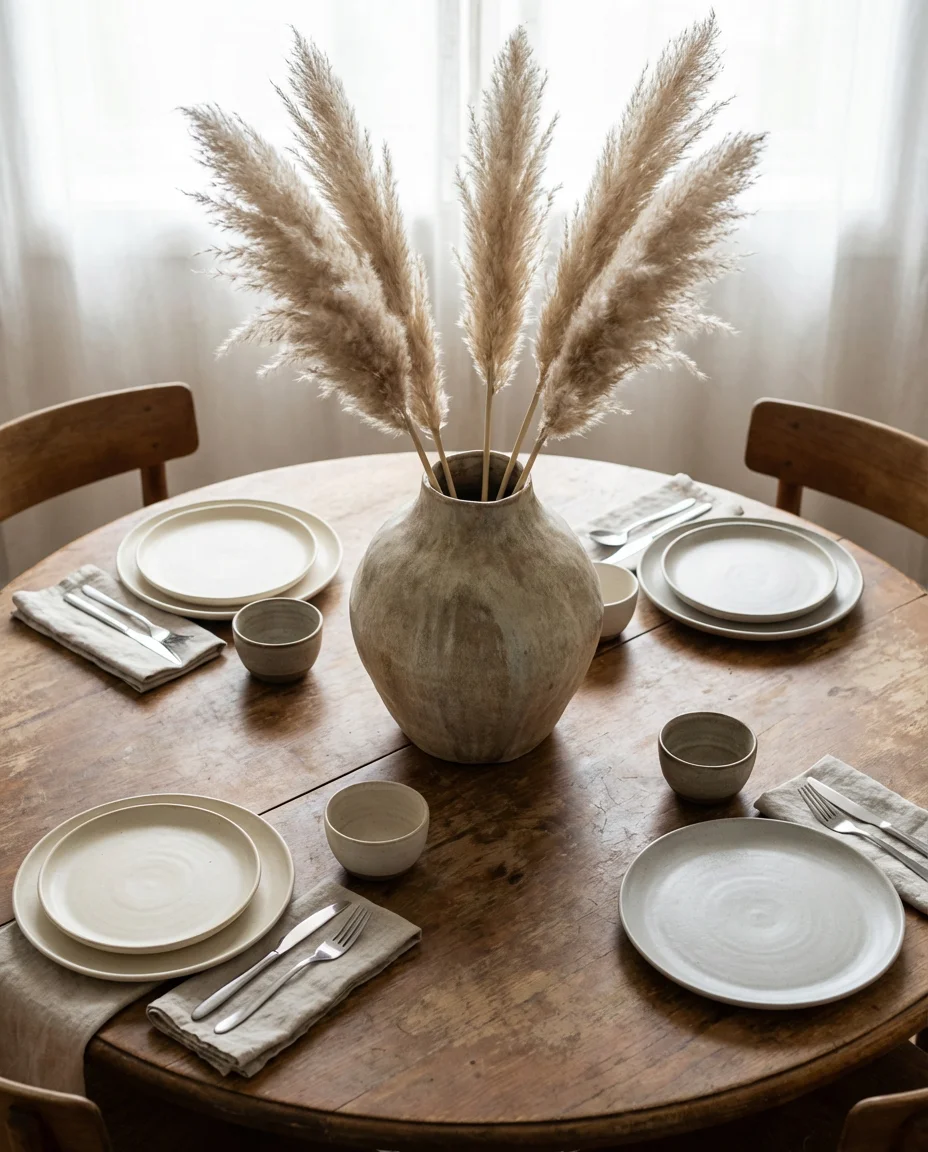 Circle Table Decor with a Statement Centerpiece 1